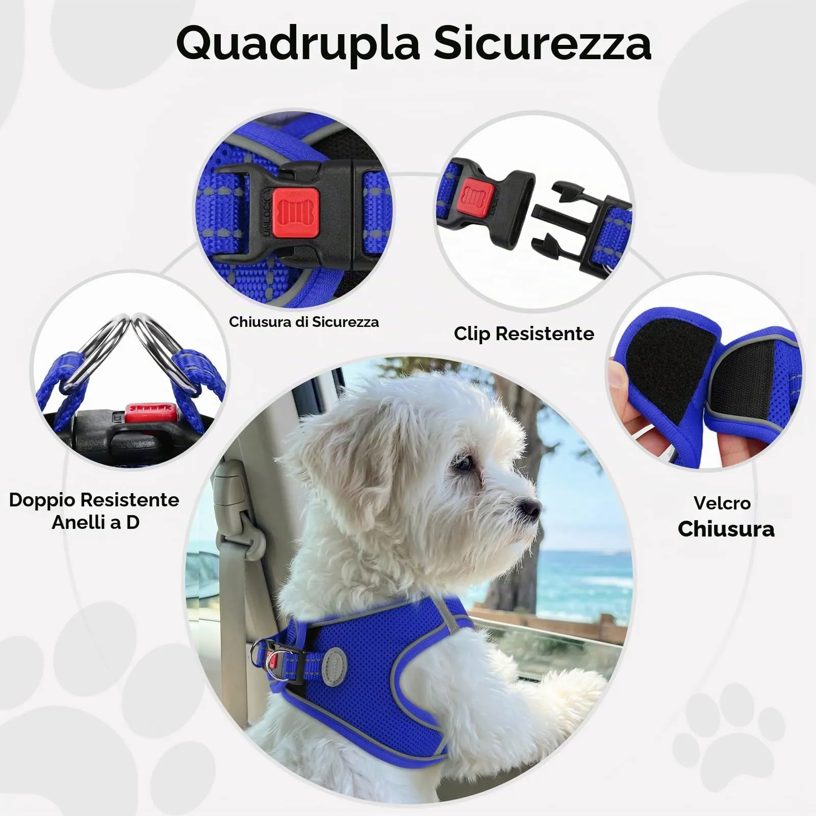 Joytale Pettorina Cane Piccola, Maglia Morbida Traspirante, Blu Navy L - immagine 6