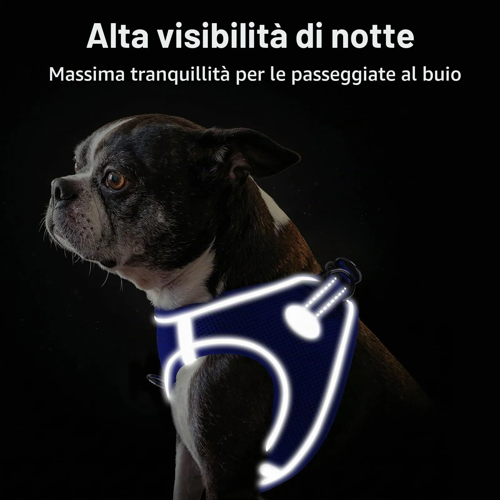 Joytale Pettorina Cane Piccola, Maglia Morbida Traspirante, Blu Navy XXS - immagine 5