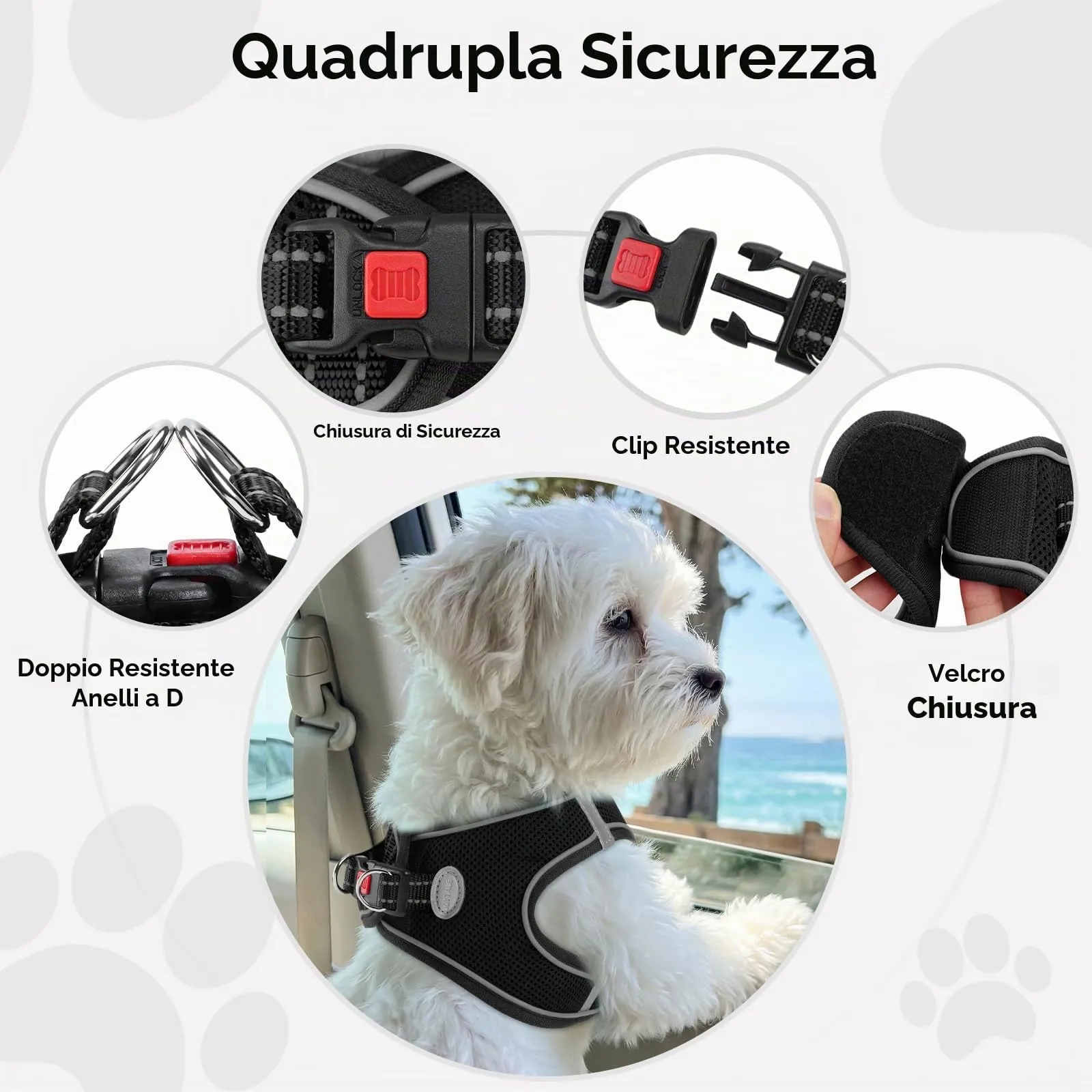 Joytale Pettorina Cane Piccola, Maglia Morbida Traspirante, Nero S - immagine 6