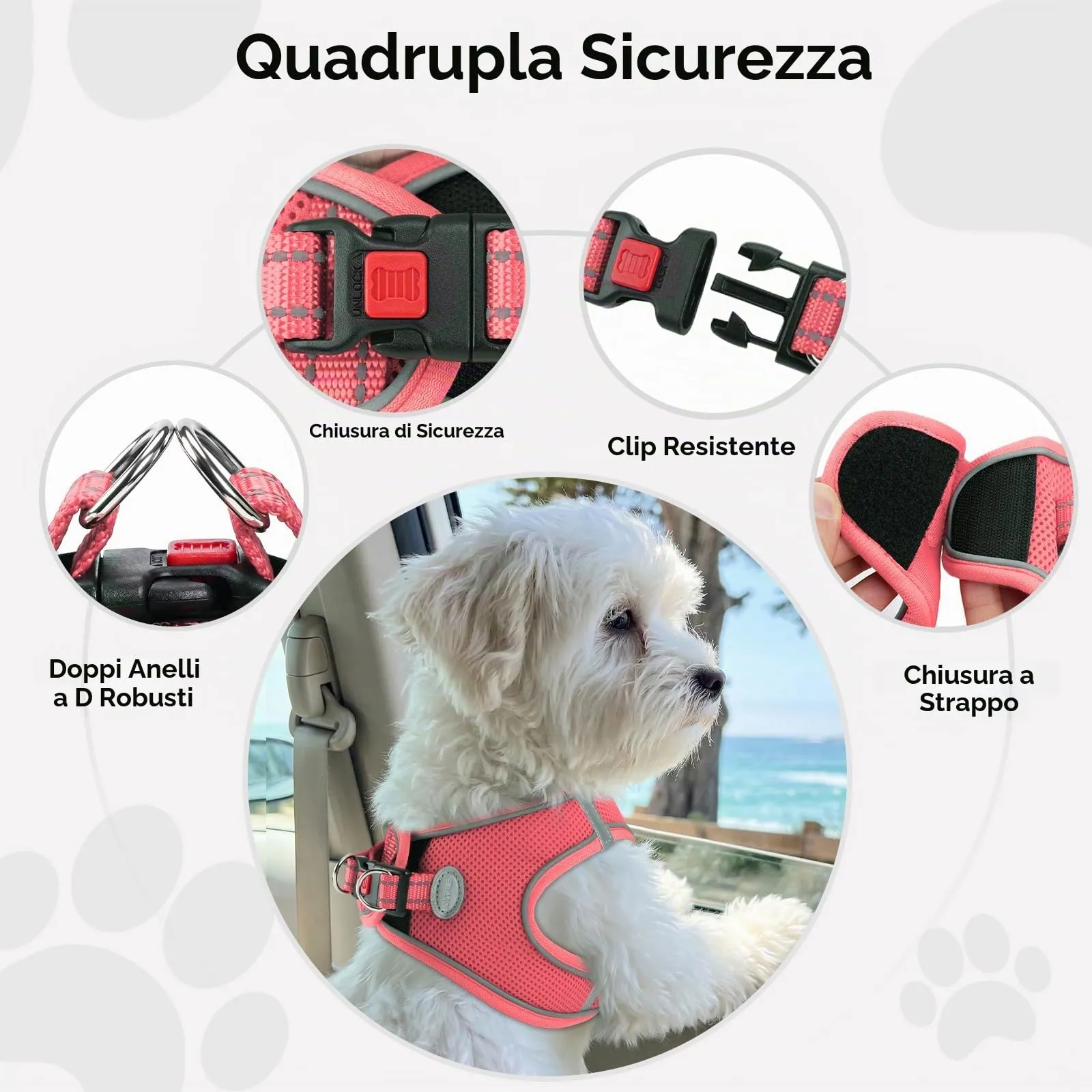 Joytale Pettorina Cane Piccola, Maglia Morbida Traspirante, Rosa XXS - immagine 6