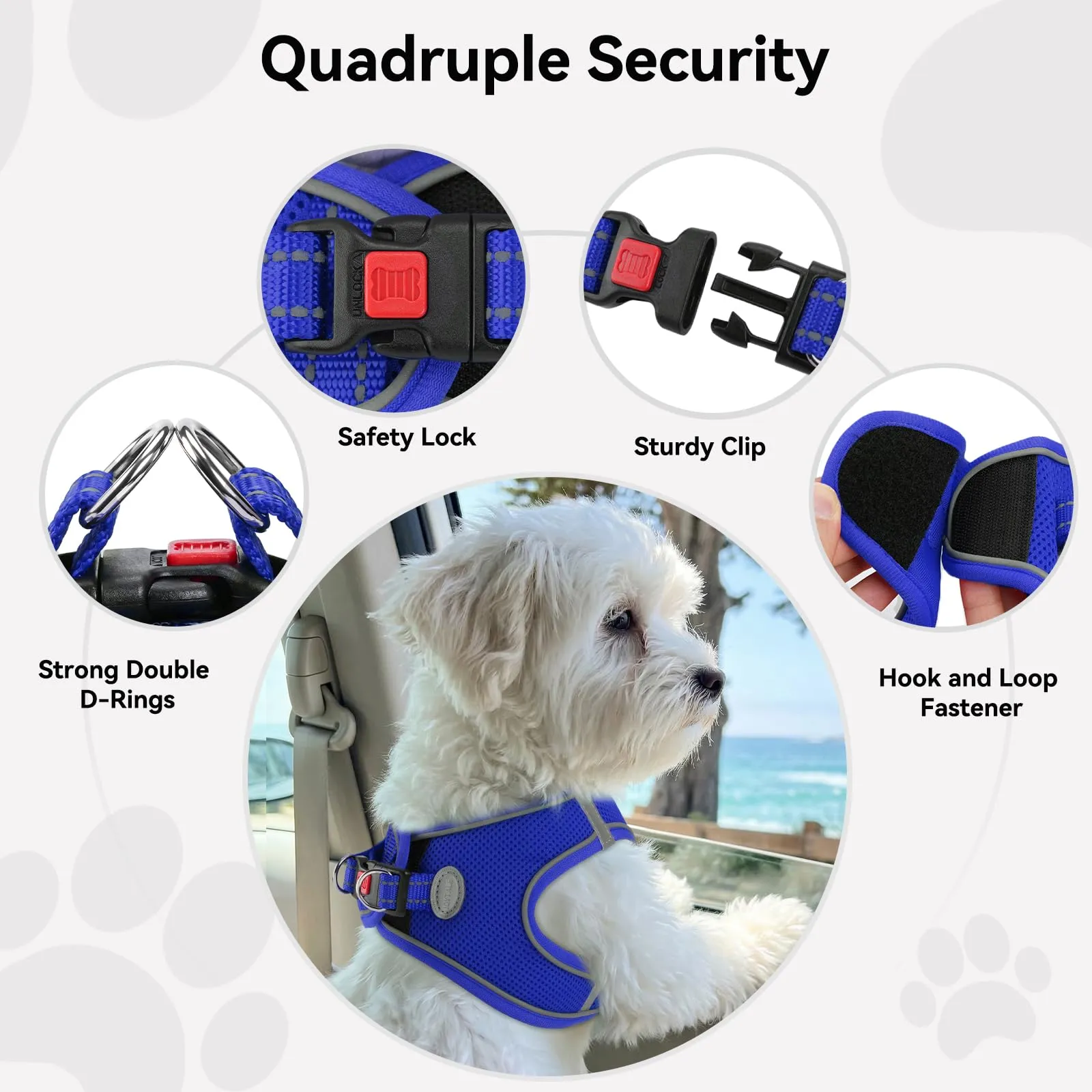 Joytale Pettorina Cane Piccola, Maglia Morbida Traspirante, Blu Navy XXXS - immagine 6