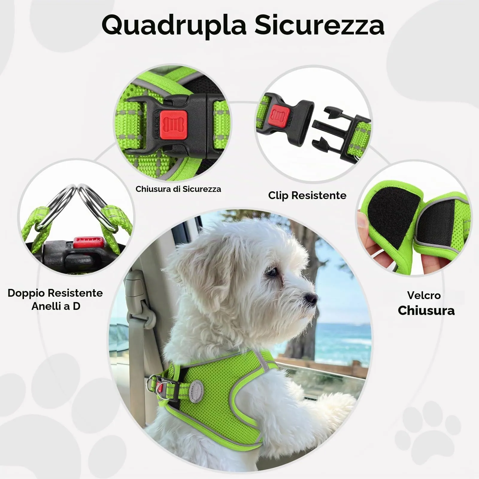 Joytale Pettorina Cane Piccola, Maglia Morbida Traspirante, Verde M - immagine 6
