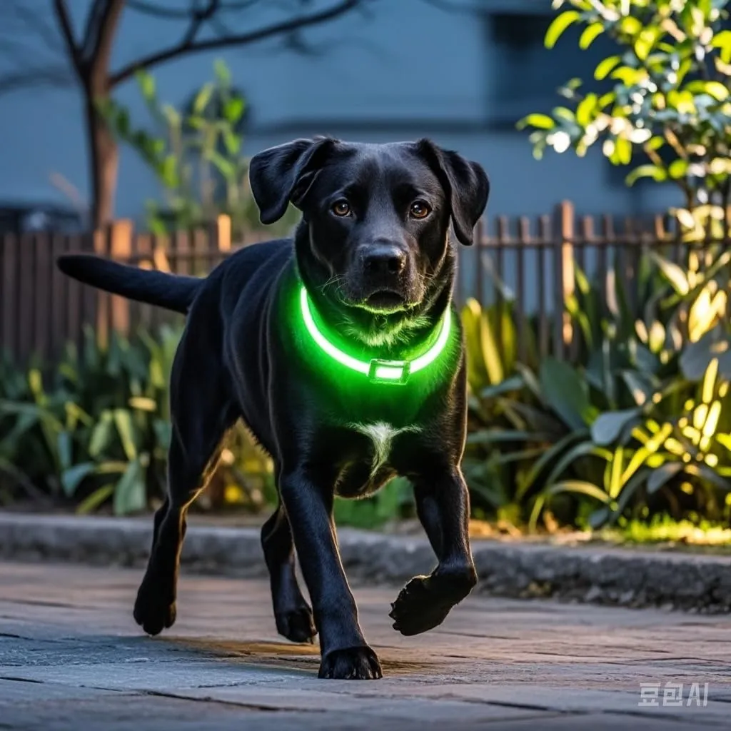 PcEoTllar Collare Luminoso per Cani, Impermeabile, Nero-M - immagine 7