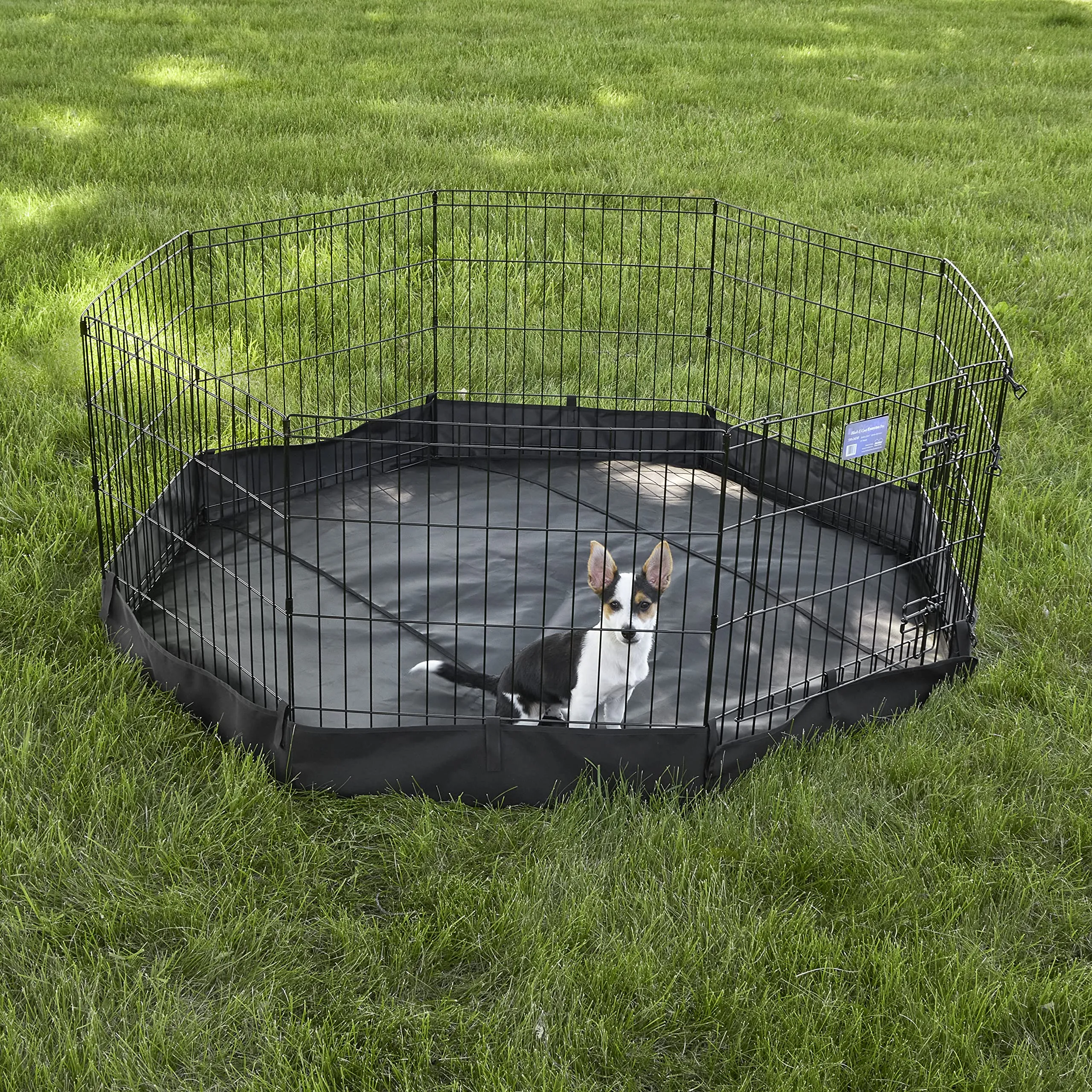 MidWest Homes For Pets Penna per esercizi ottagonale in tessuto con fondo in rete - immagine 4