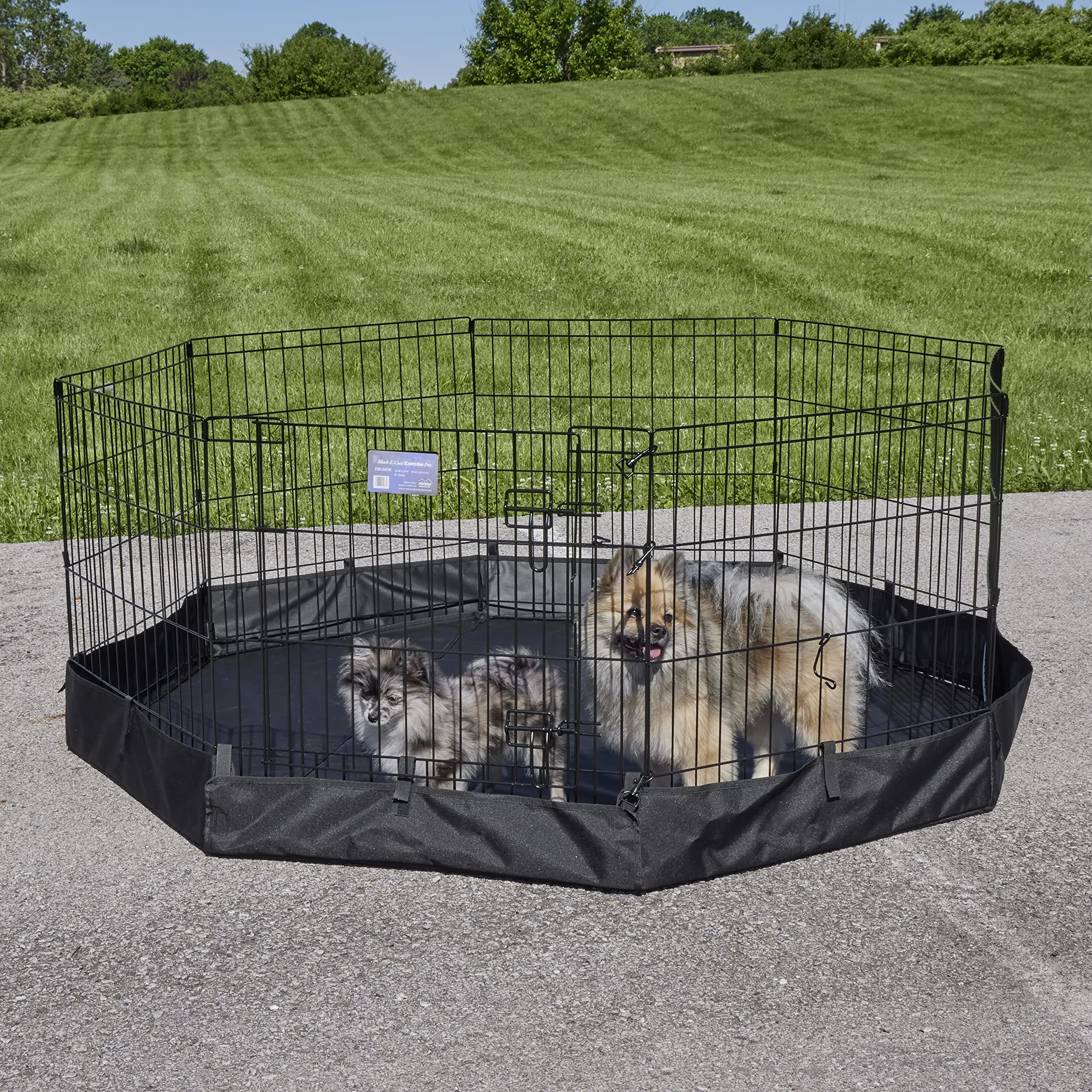 MidWest Homes For Pets Penna per esercizi ottagonale in tessuto con fondo in rete - immagine 5