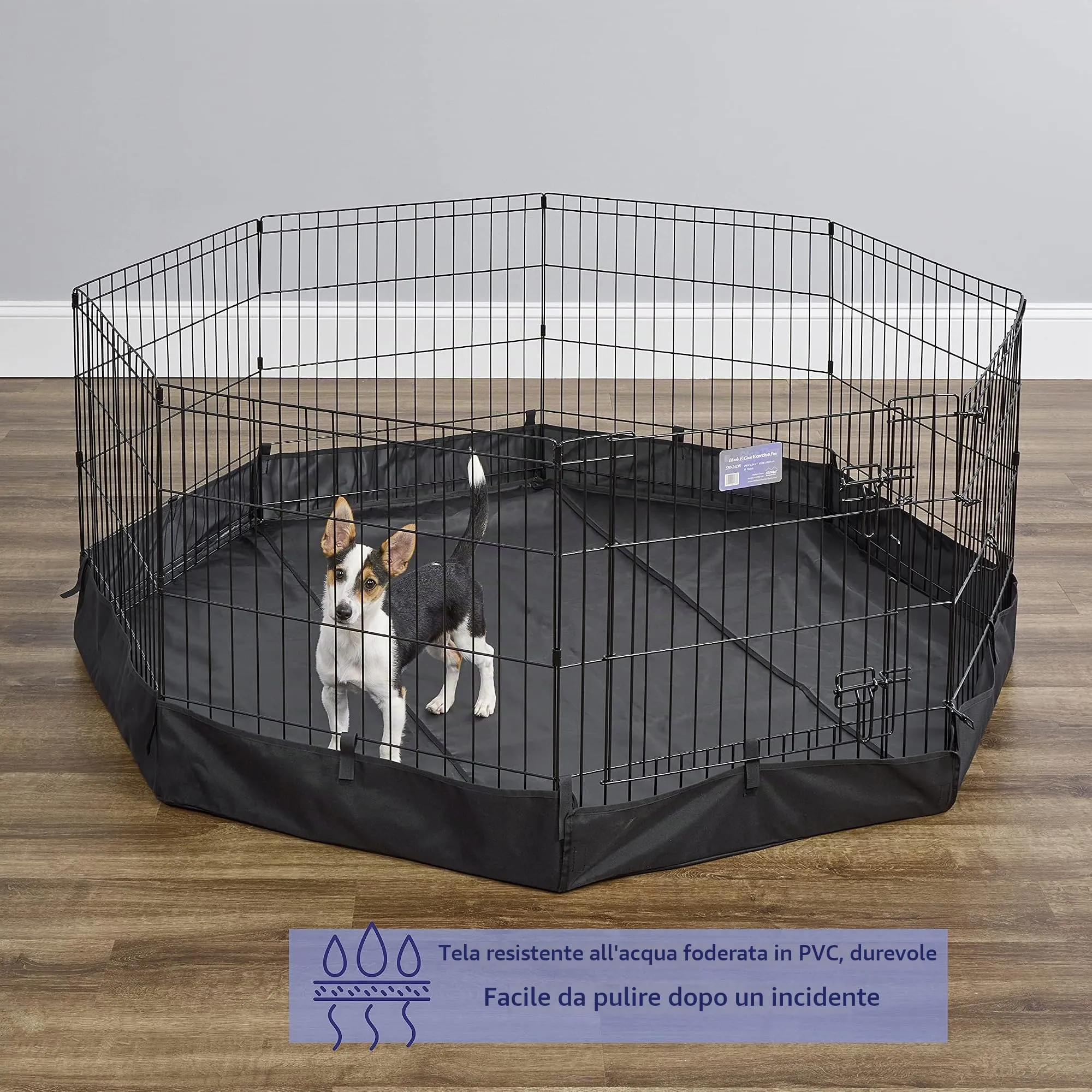 MidWest Homes For Pets Penna per esercizi ottagonale in tessuto con fondo in rete - immagine 6