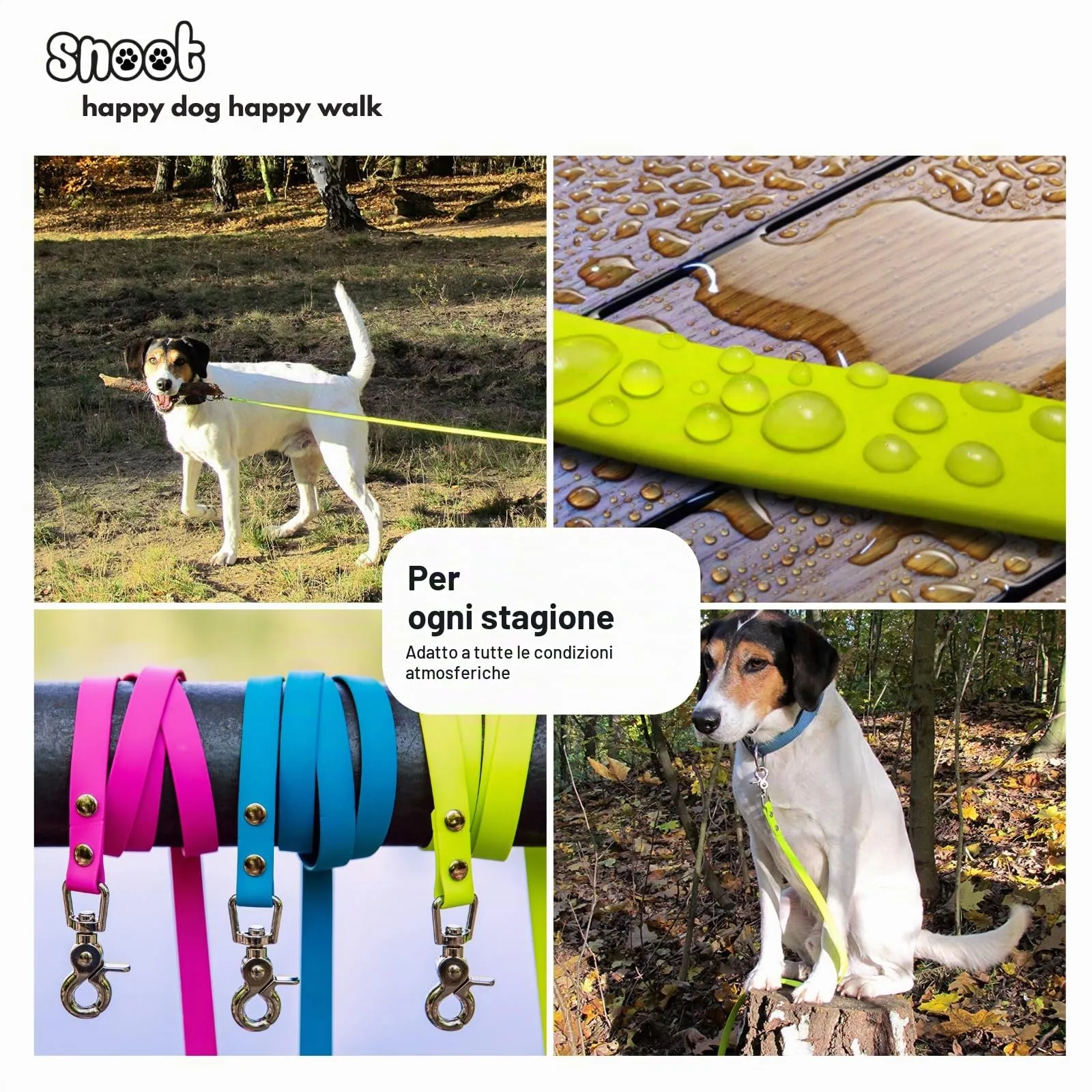 Linea di traino di 10 metri, guinzaglio per cani, passante per le mani, giallo neon, molto stabile, sporco e idrorepellente - immagine 4