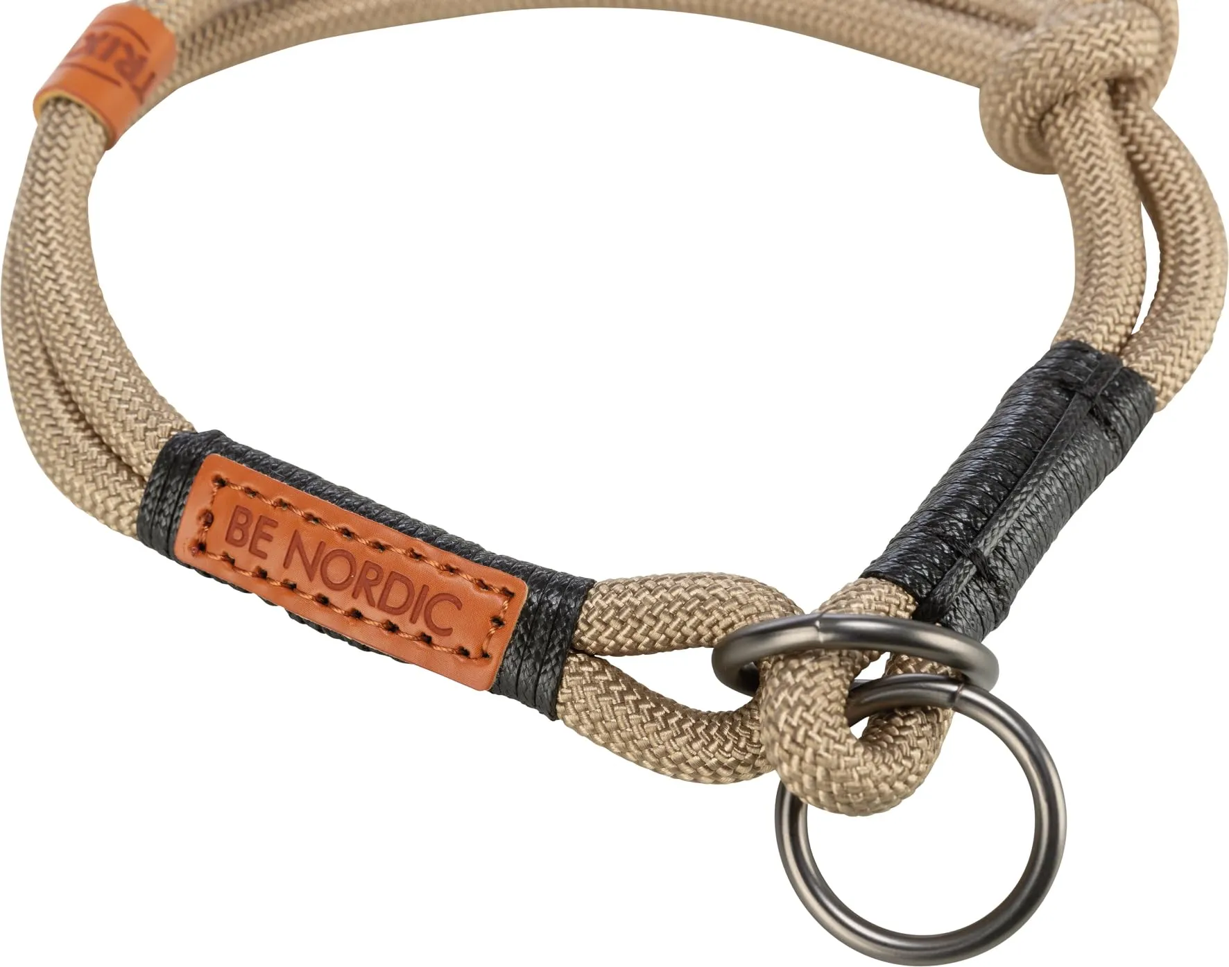TRIXIE Collare per cani BE Nordic L-XL Sabbia/Nero – Comodo collare per cani grandi e molto grandi con limitatore di trazione – Robusto ed elegante – 17294 - immagine 3