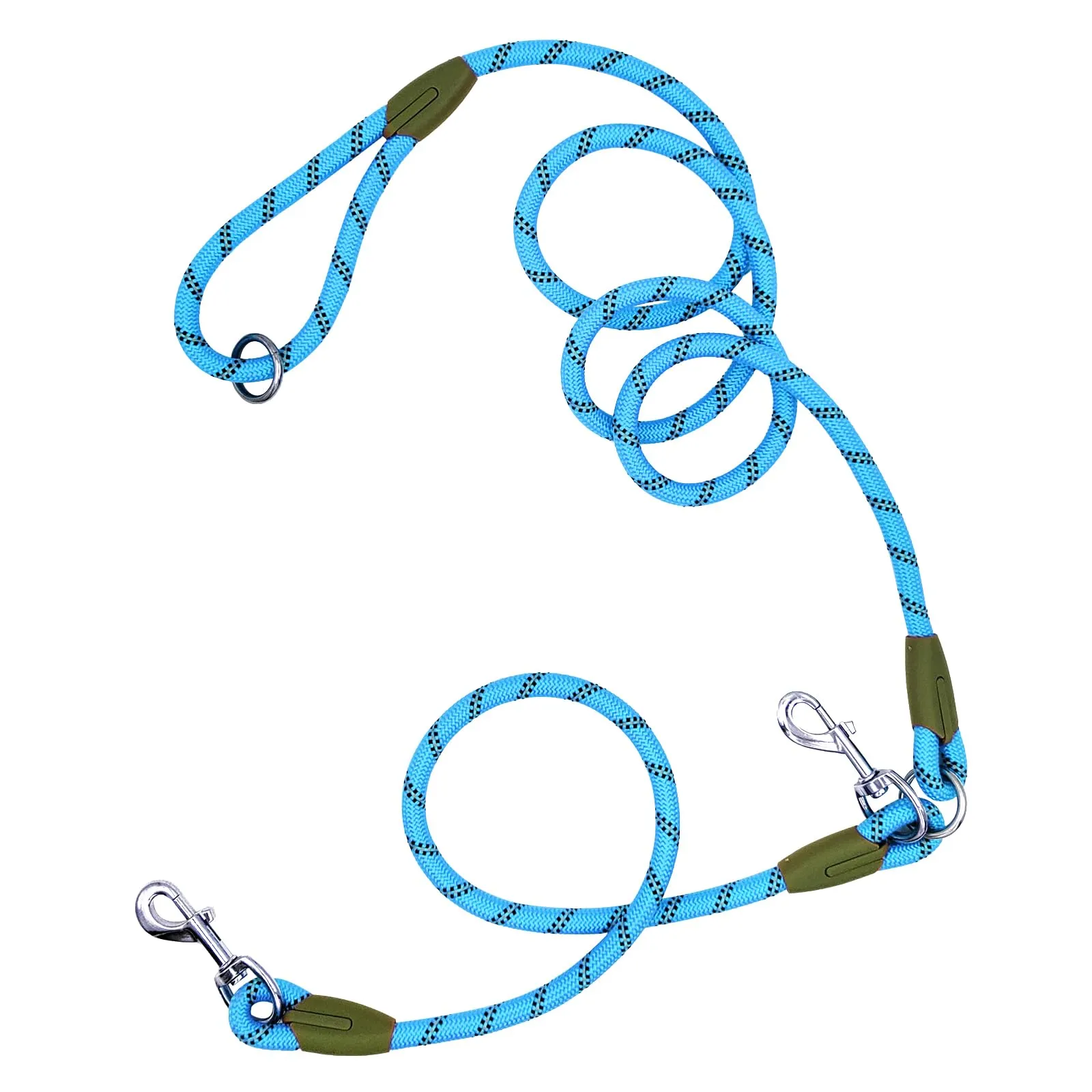 Eyeleaf Guinzaglio Mani Libere per Cani Riflettente Guinzaglio per Cani 2,3 Metri Lungo Guinzaglio Addestramento per Cani Taglia Grande Media e Piccola Blu - immagine 2