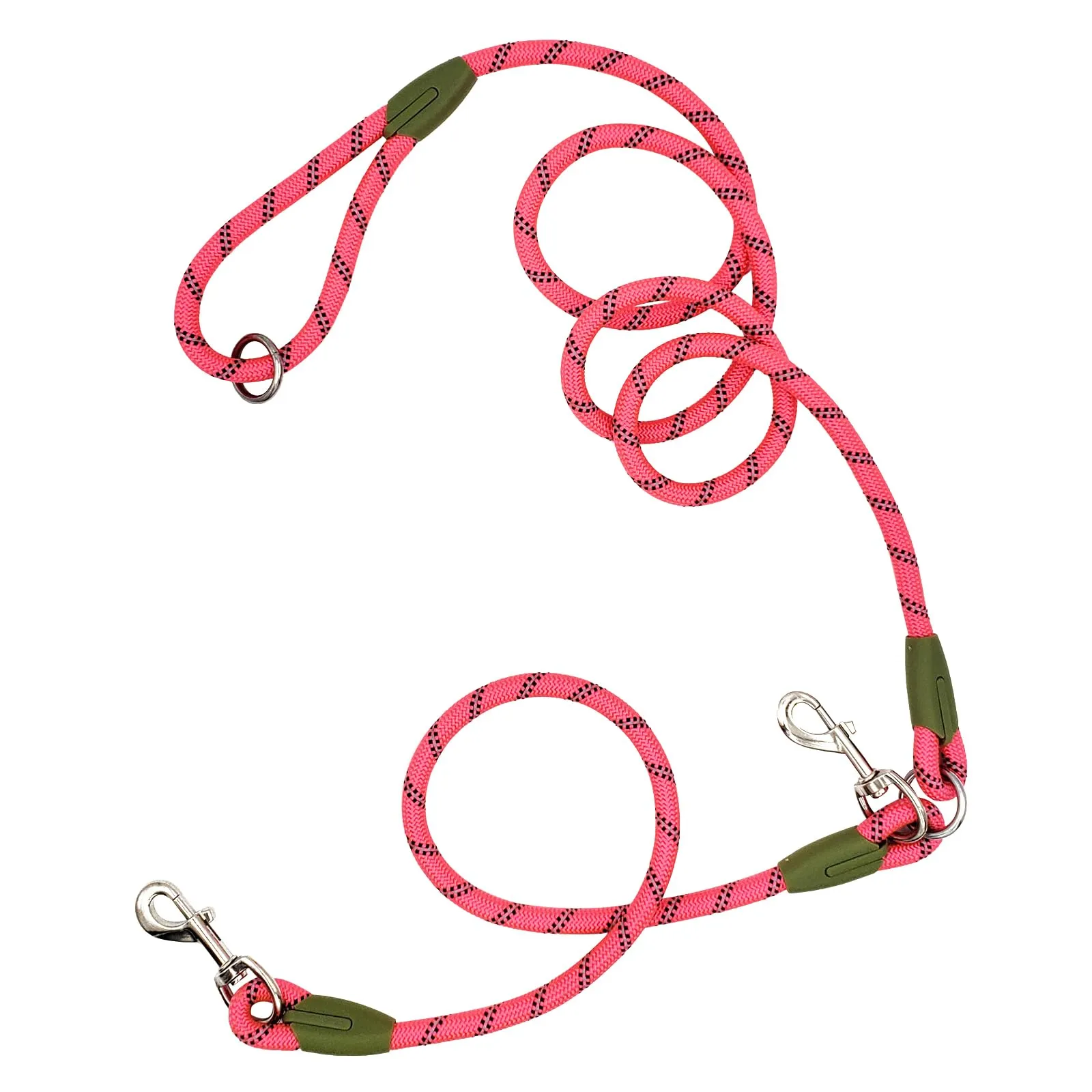 Eyeleaf Guinzaglio Mani Libere per Cani Riflettente Guinzaglio per Cani 2,3 Metri Lungo Guinzaglio Addestramento per Cani Taglia Grande Media e Piccola Rosso - immagine 2