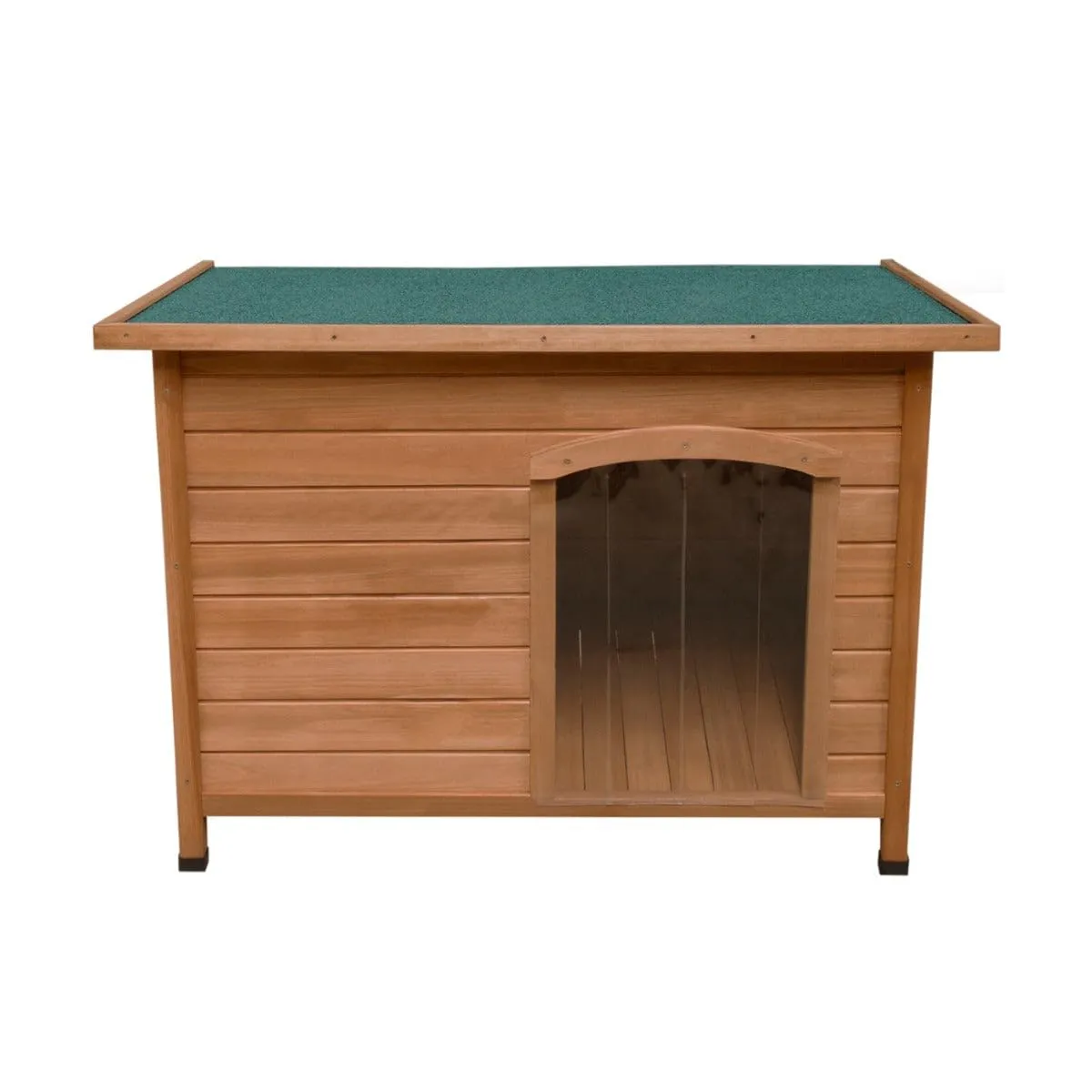 Cuccia per cani di media taglia casa per animali H 70cm H x 103cm L x 66cm P tetto apribile con cerniera Sportelli rimovibili sul pavimento Resistente alle intemperie Legno di abete Facile da pulire - immagine 1