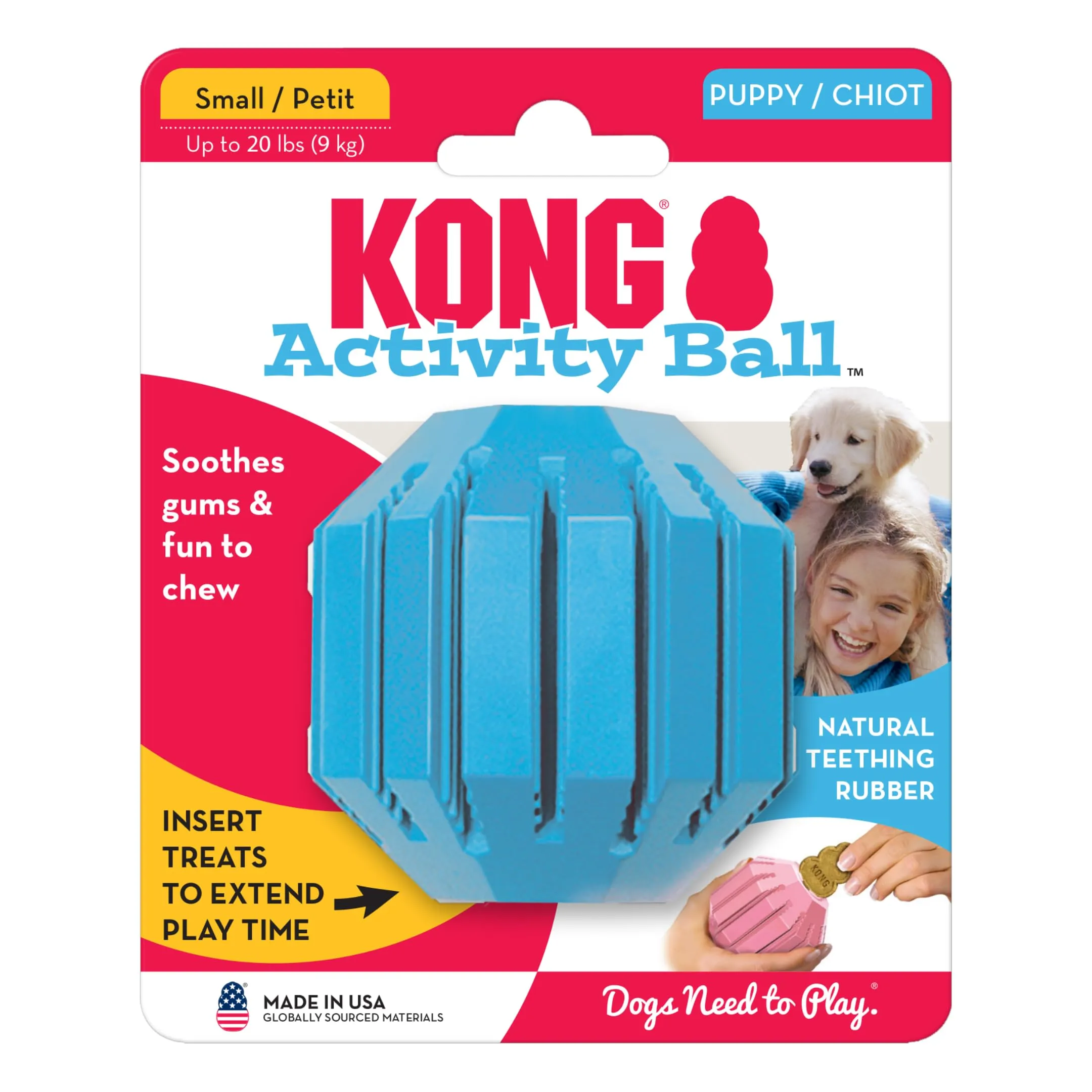 KONG Puppy Activity Ball da Masticare per Cuccioli, Taglia Piccola - immagine 8