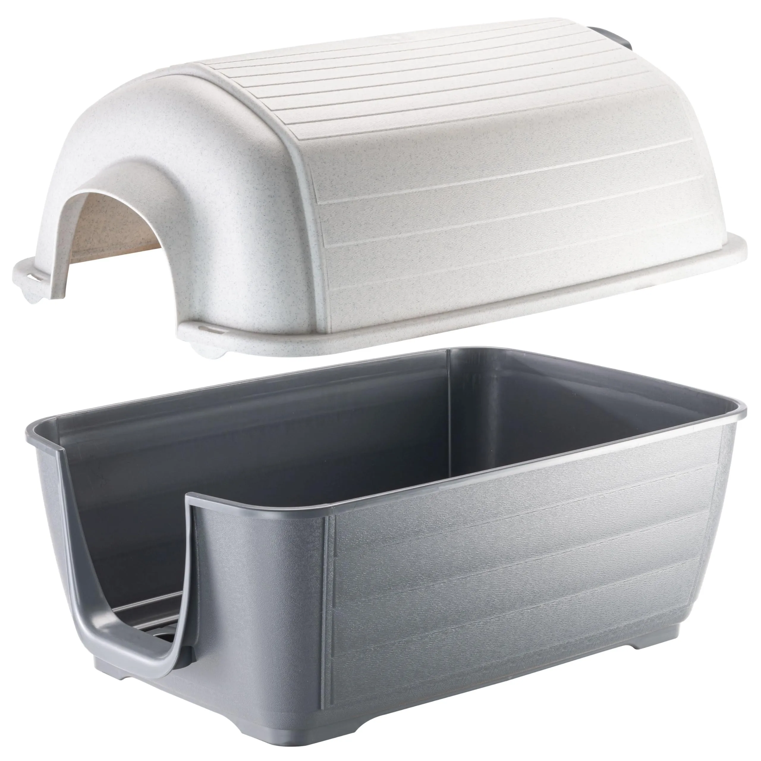 Ferplast Cuccia da Esterno per Cani Kenny 01 Casetta per Cani in Resina Termoplastica Resistente Urti e Raggi UV, Sistema di Drenaggio, Griglia per L'Aerazione, Smontabile, 50 X 78 X 50 cm - immagine 4