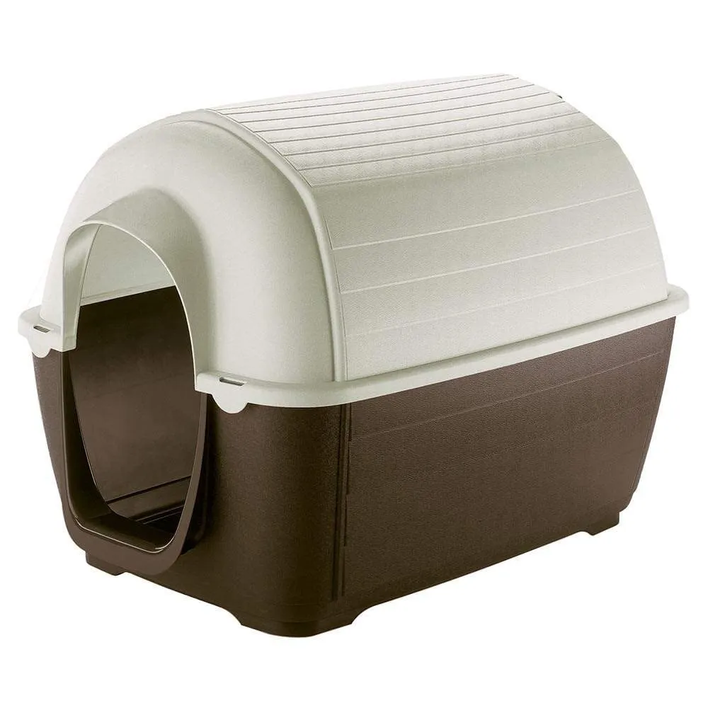 Ferplast Cuccia da Esterno per Cani Kenny 03 Casetta per Cani in Resina Termoplastica Resistente Urti e Raggi UV, Sistema di Drenaggio, Griglia per L'Aerazione, Smontabile, 60 X 89 X 60 cm - immagine 2