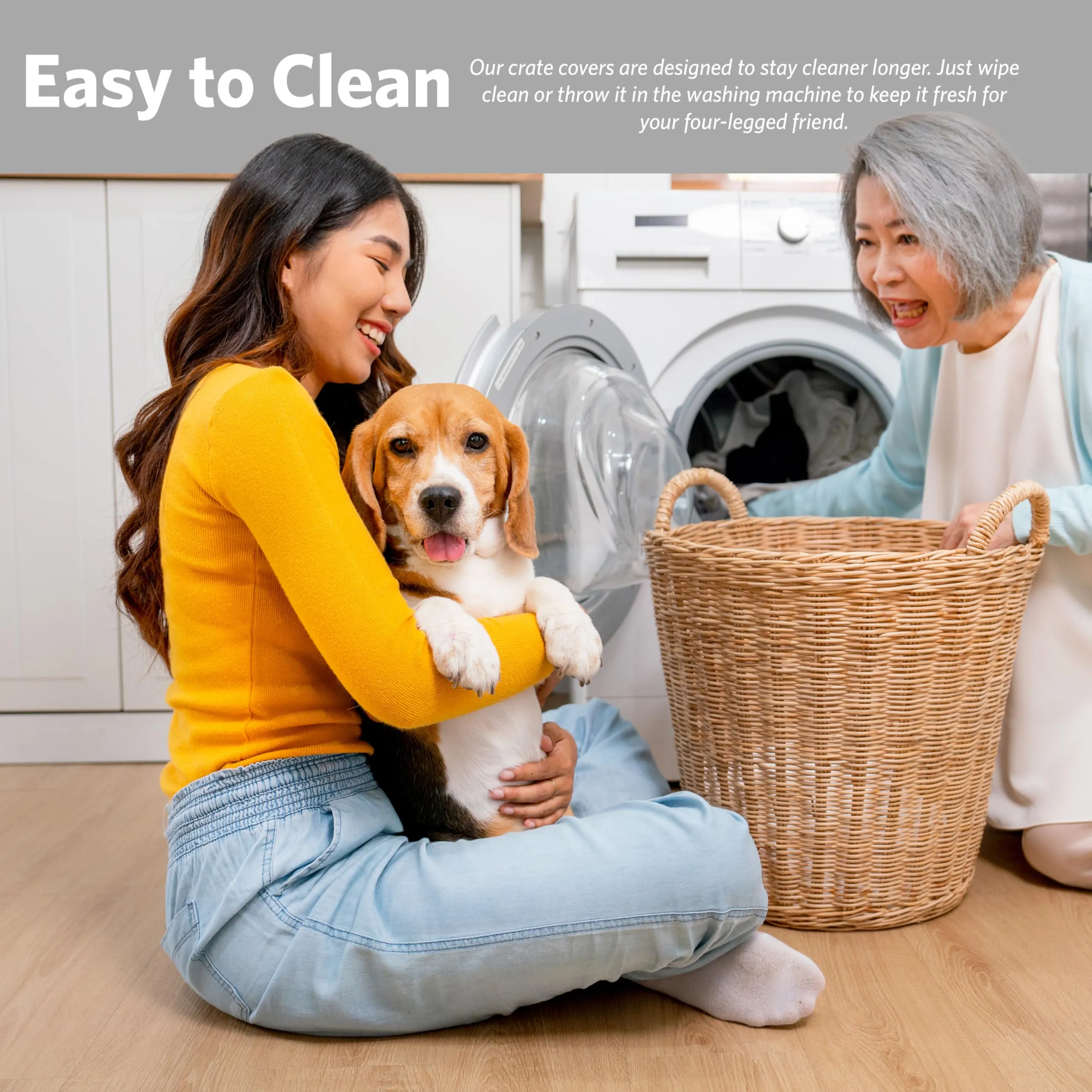 MidWest Homes for Pets Copertura per gabbia per cani XS, in poliestere nero, adatta alla maggior parte delle casse da 59 cm, lavabile in lavatrice, riduce l'abbaiare e la masticazione - immagine 5