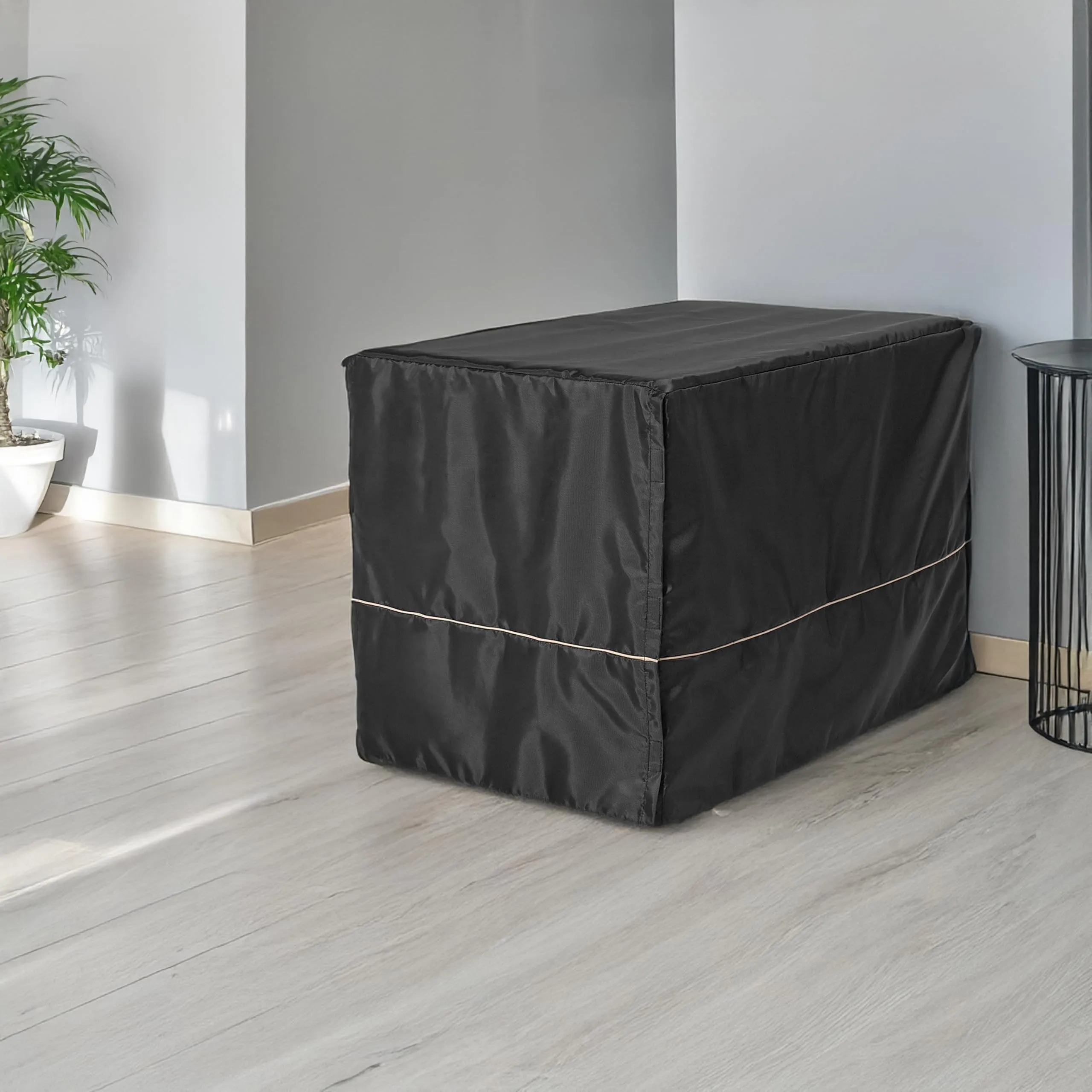 MidWest Homes for Pets Copertura per gabbia per cani medi, in poliestere nero, adatta alla maggior parte delle casse da 76 cm, lavabile in lavatrice, riduce l'abbaiare e la masticazione - immagine 2