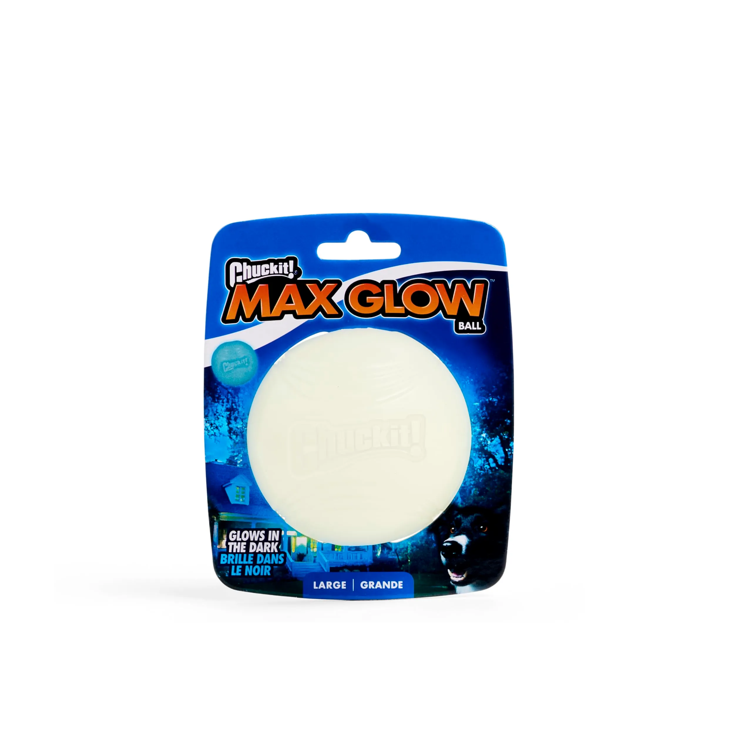 Chuckit ! Max Glow, Palla di gommafosforescente per cani, Grande - immagine 6