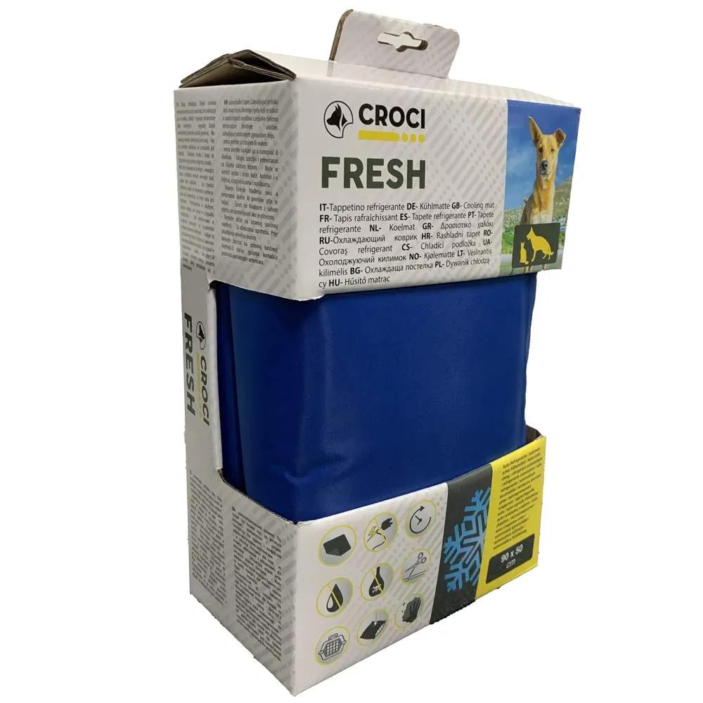 Croci Fresh - Tappetino refrigerante per Cani, Raffreddamento in Gel, Coperta Auto-raffreddante, Taglia XL, Formato 90x 50 cm - immagine 4