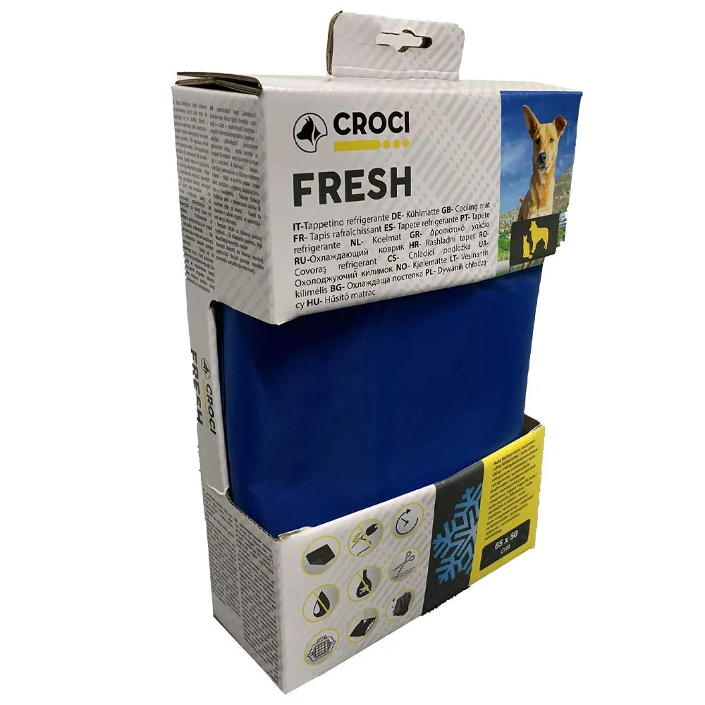 Croci Fresh - Tappetino refrigerante per cani, raffreddamento in gel, Coperta auto-raffreddante, Taglia, L, Formato 65x 50 cm - immagine 4