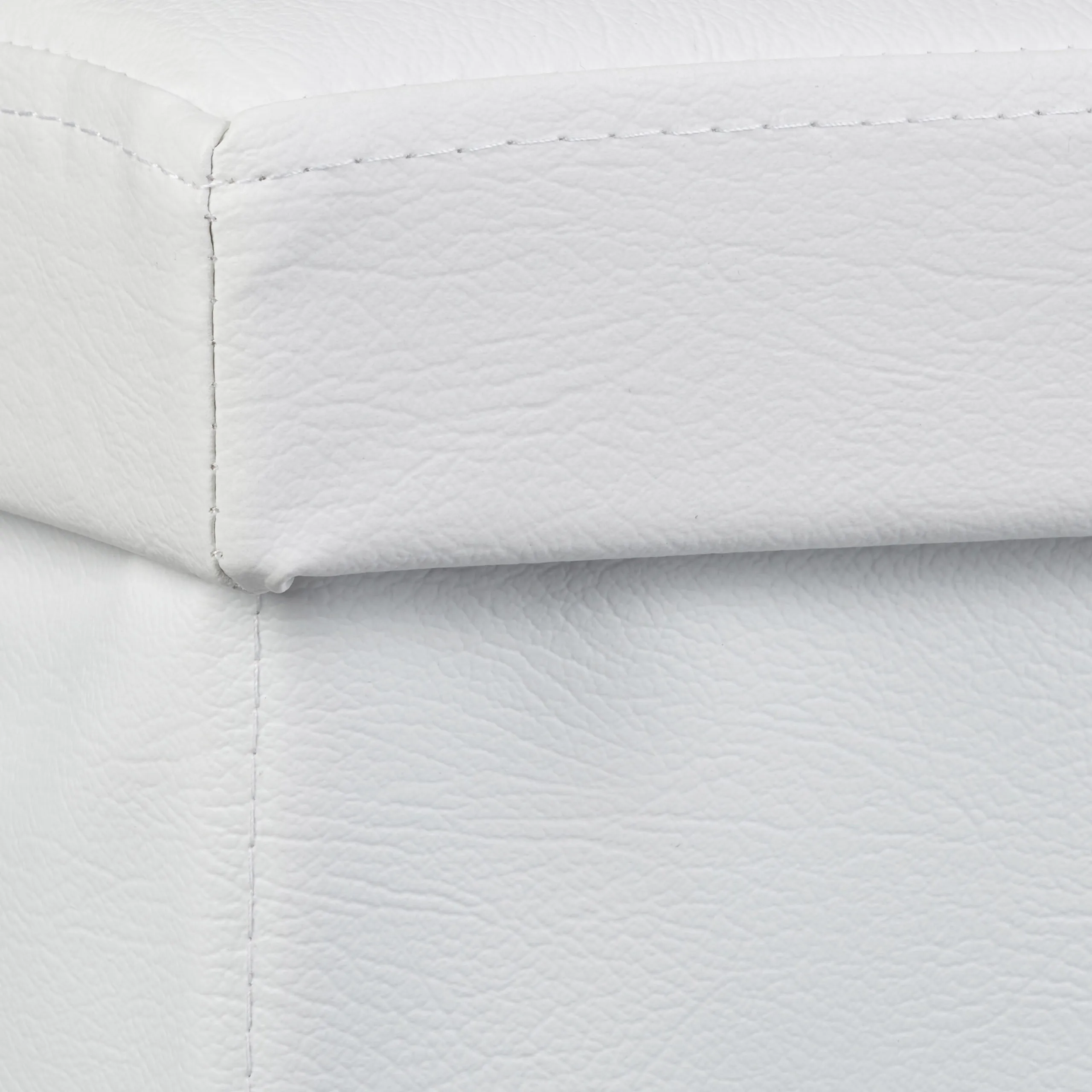Relaxdays Cuccia Puff Pieghevole per Cane/Gatto, Finta Pelle, 38 X 38 X 38 cm, Bianco - immagine 6
