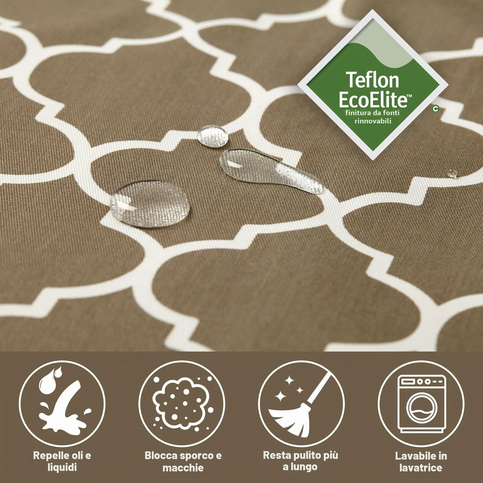 MidWest Homes for Pets Copertura per gabbia per cani piccoli, con protezione in teflon, in policotone, adatta alla maggior parte delle gabbie da 61 cm, stampa marrone, lavabile, riduce l'abbaiare - immagine 5