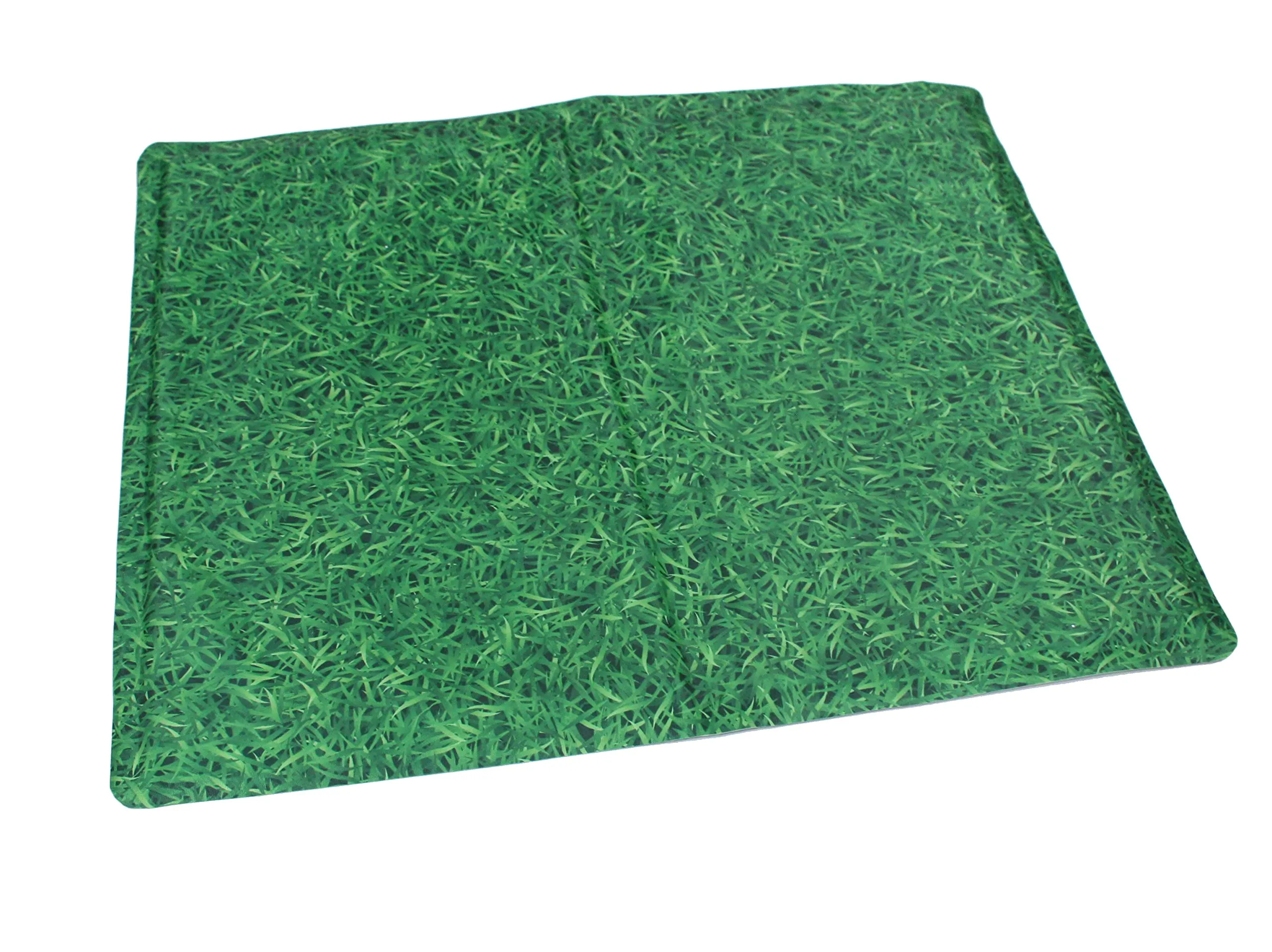 Croci Anti-mosquitos - Tappetino Refrigerante per animali 40x50cm senza corrente o batterie, con Eucalipto e Citronella anti insetti - tappeto con gel rinfrescante per cani, taglia M, fantasia Erba - immagine 1