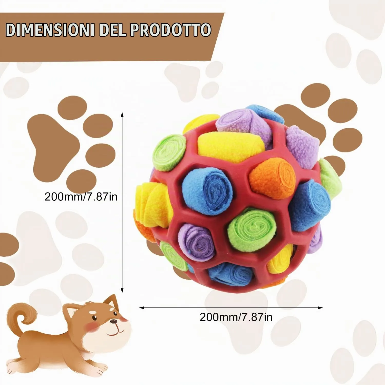 BINYI Tappetino Snuffle Mat per Cani - Giochi Interattivi Indistruttibili, Palla da Fiuto, Addestramento per Cani di Piccola Taglia Media e Grandi - immagine 2