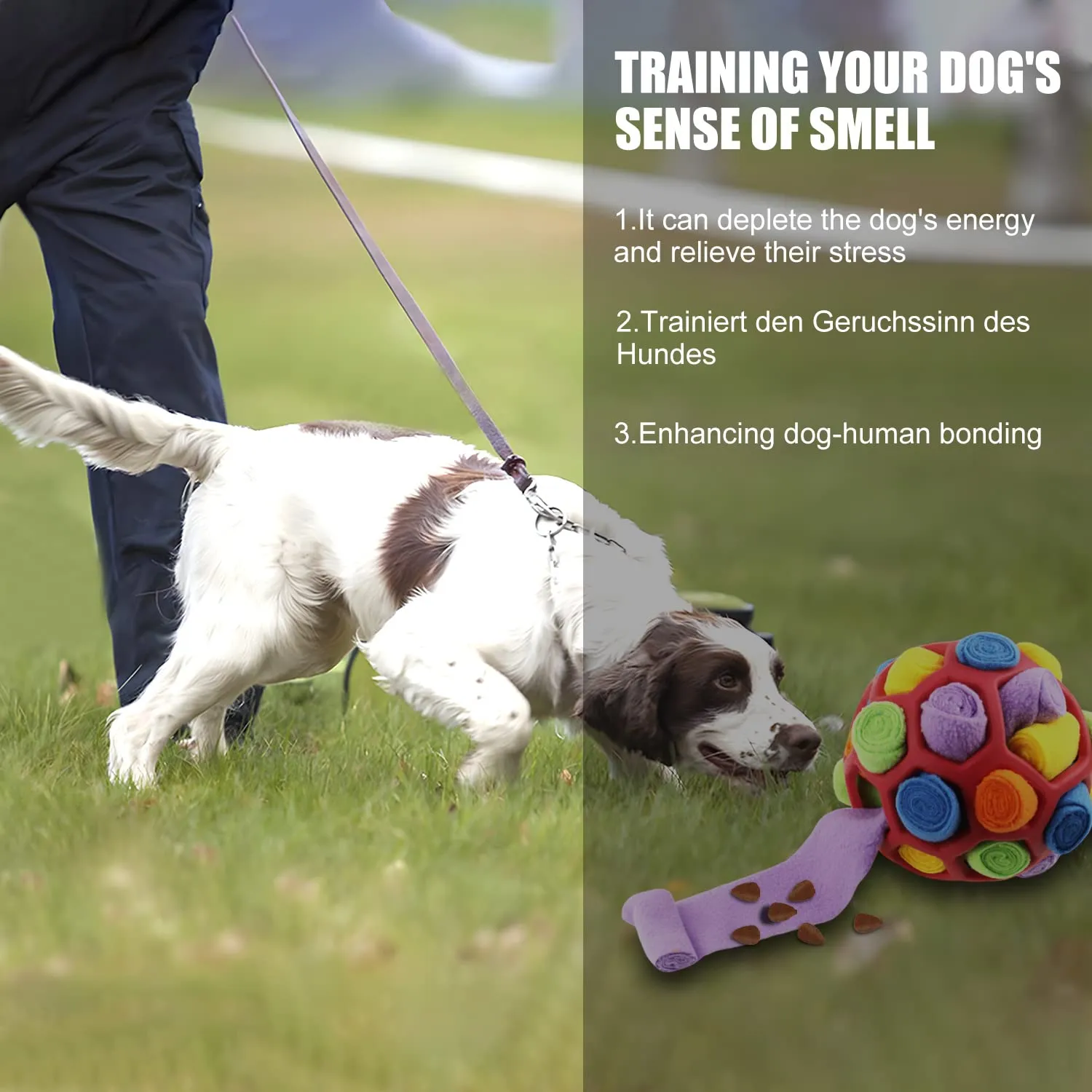 BINYI Tappetino Snuffle Mat per Cani - Giochi Interattivi Indistruttibili, Palla da Fiuto, Addestramento per Cani di Piccola Taglia Media e Grandi - immagine 4