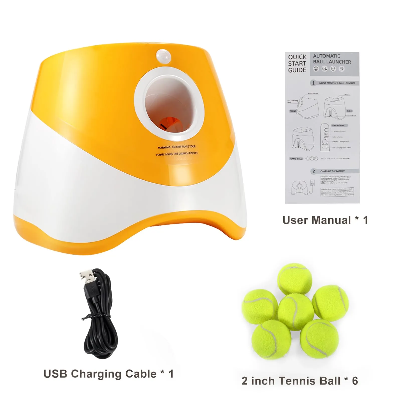 Galatée Lanciatrice Automatica a Sfera, Lanciagranate Per Palline Interattiva, Lanciagrana Automatica Per Cani, Lanciatore Di Palle Per Cani Con 6 Mini Palline Da Tennis(Blu) - immagine 4