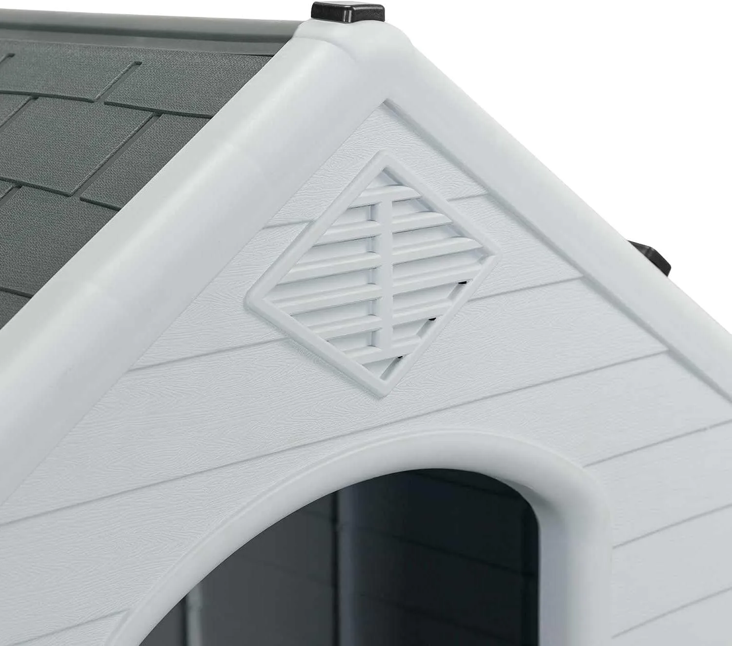 AQPET Cuccia Cani in Plastica L, Pavimento Rialzato, 105x96x98 cm, Grigio - immagine 6