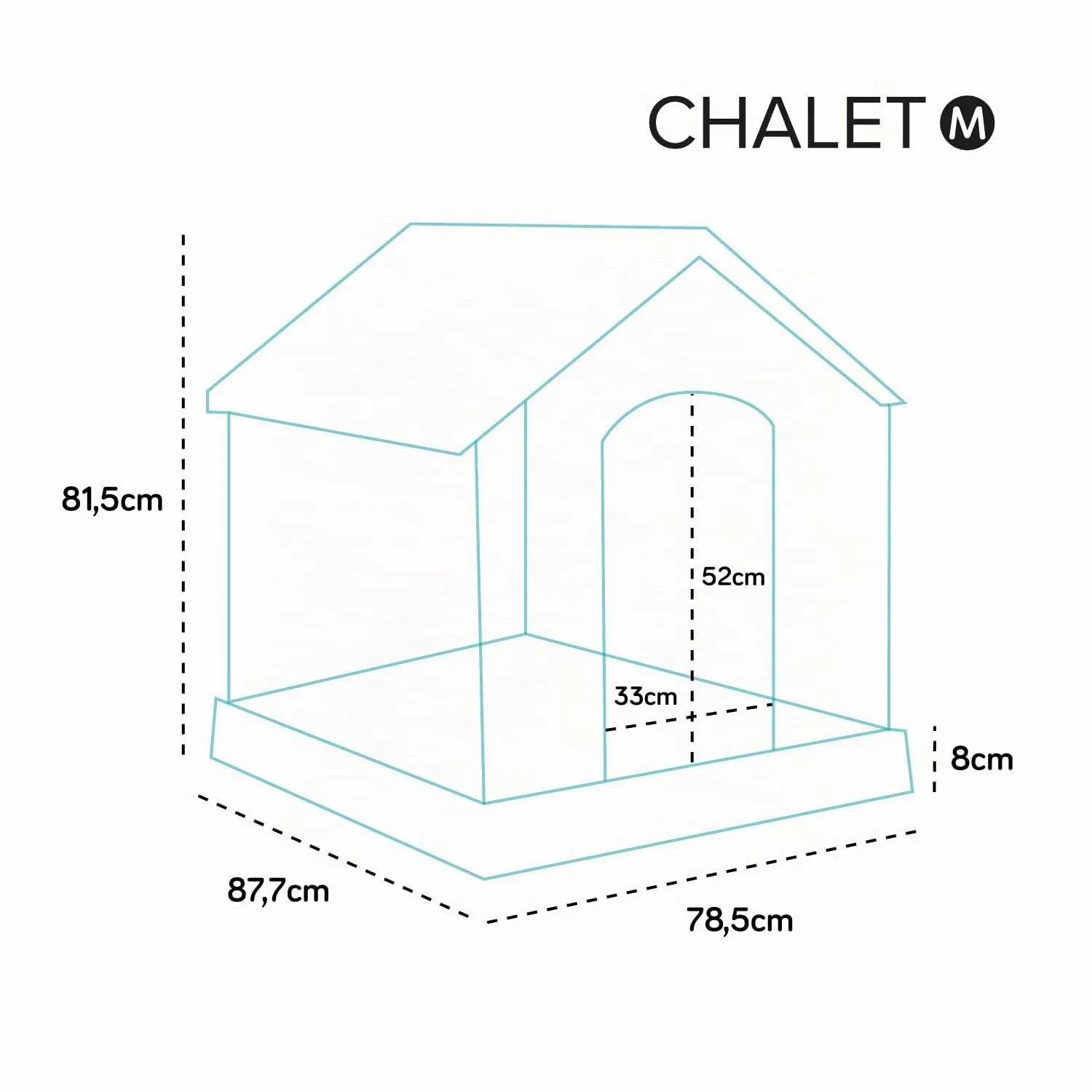 AQPET Cuccia Cani in Plastica M, Pavimento Rialzato, 87x78x81 cm, Verde - immagine 8