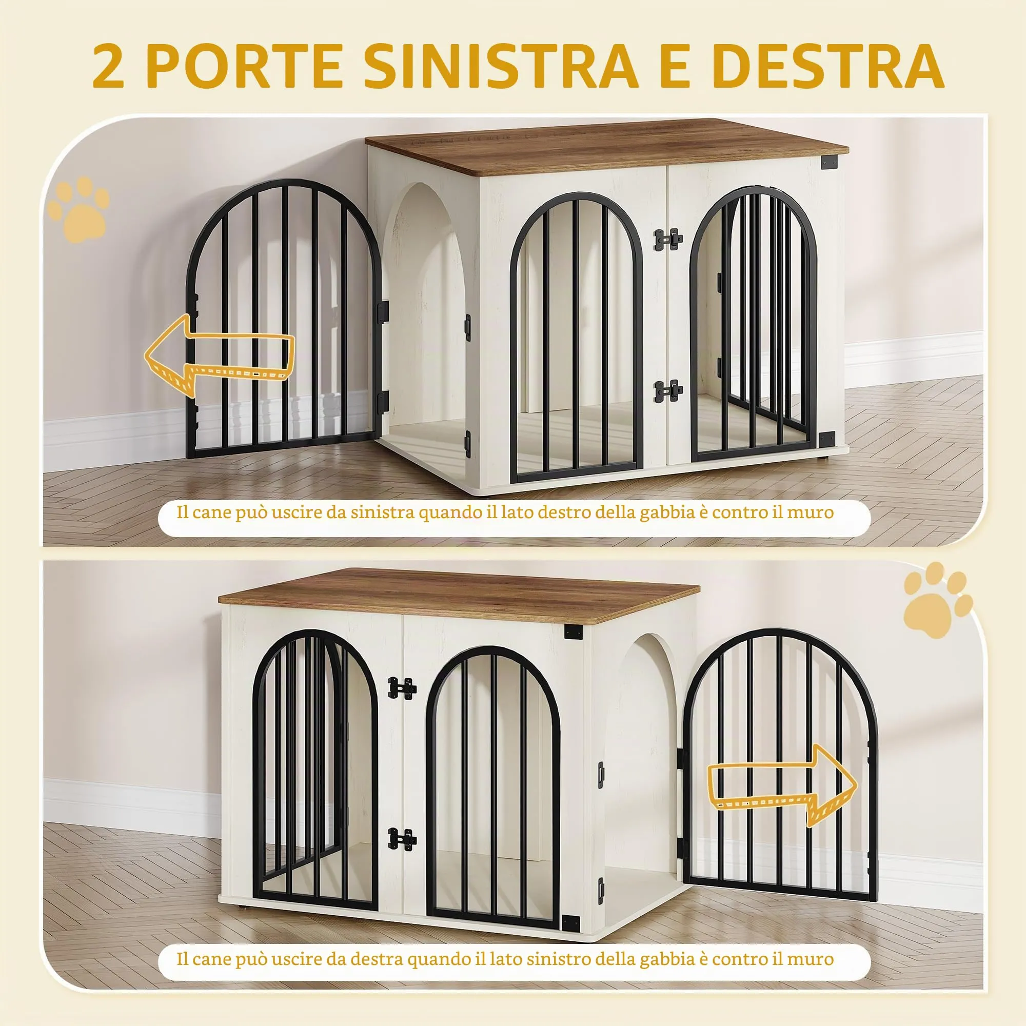 Hzuaneri 80 cm, cuccia per cani da interno per cani di taglia piccola/media - immagine 4