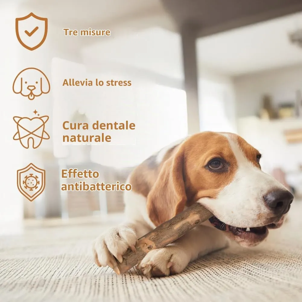 AYESY Legno di Caffè per Cani, 2PZ S Bastone da Masticare Naturale, Giocattolo per per Cani e Cuccioli, Cura dei Denti e Allevia l'ansia, Bastoncino da Masticare per Cane Indistruttibile 100% Naturale - immagine 4