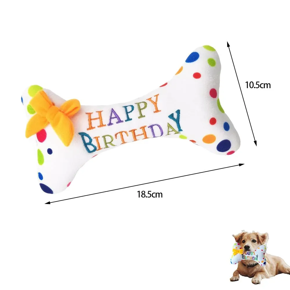 XINTANGXIA Giocattolo per Cani di Compleanno Happy Birthday Bone Durevole - immagine 7