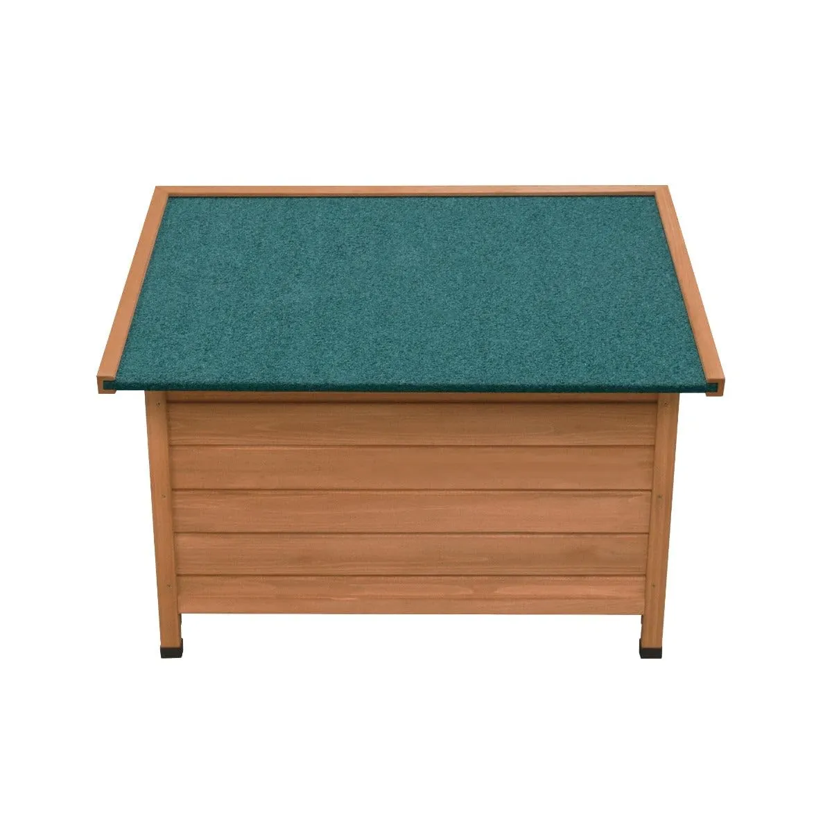 Cuccia per cani di piccola taglia casa per animali H 58cm H x 86cm L x 63cm P tetto apribile con cerniera Sportelli rimovibili sul pavimento Resistente alle intemperie Legno di abete Facile da pulire - immagine 7