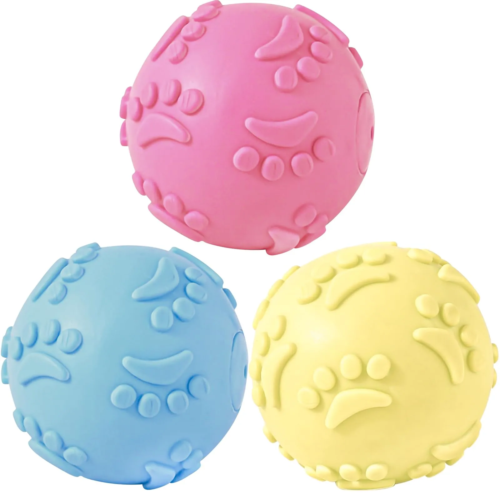 3 Pcs Palle Giocattolo per Cani, Palline che Squittiscono, Palline per Cani - immagine 1