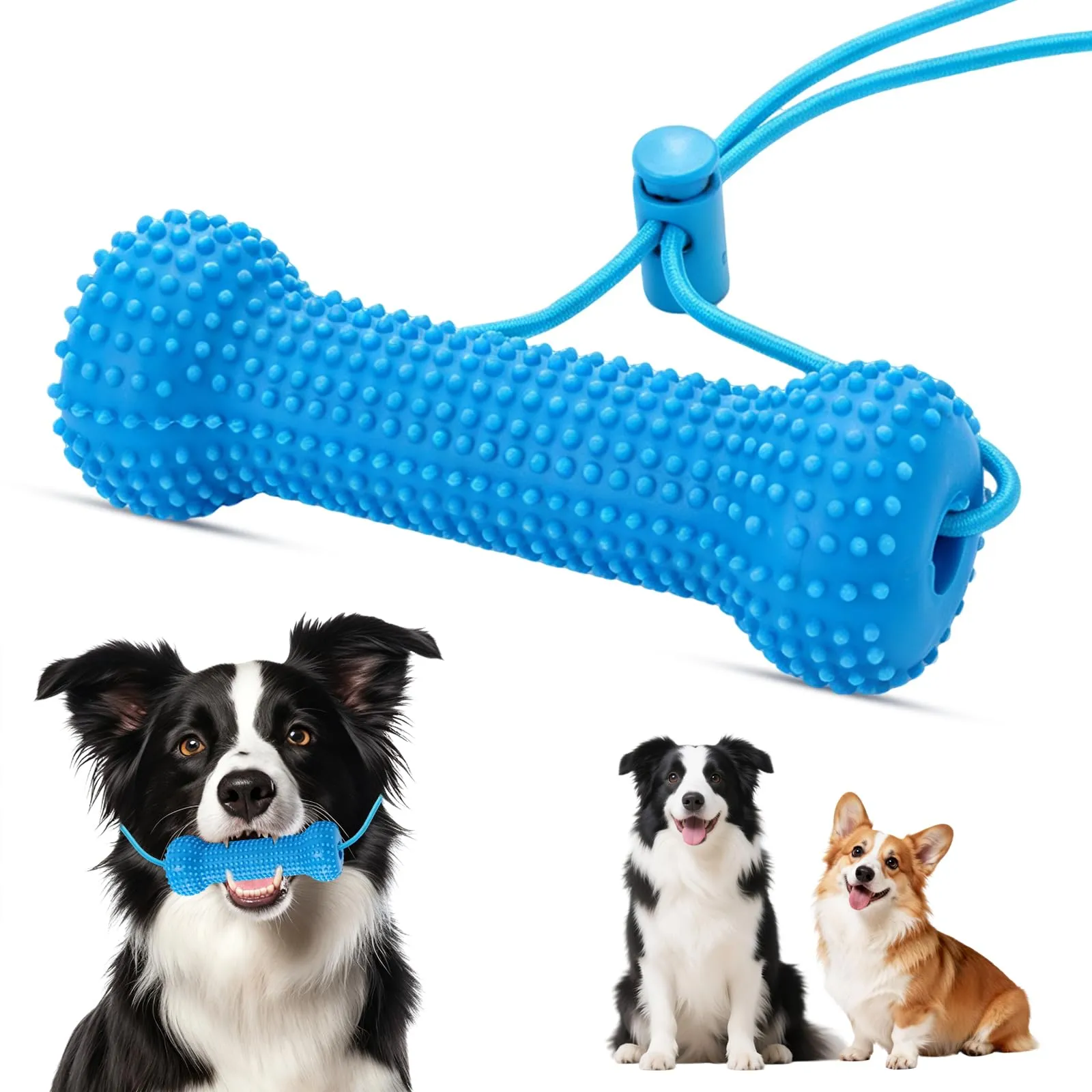 Dljkhzde Giocattolo per la cura dentale a doppia azione per cani - immagine 1