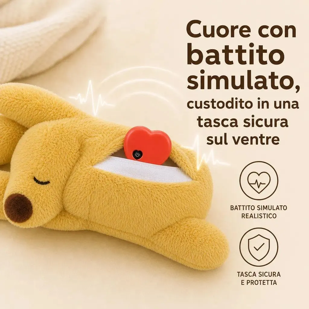 Calmipet Peluche per Cani con Battito Rassicurante E Pelo Morbido - immagine 2
