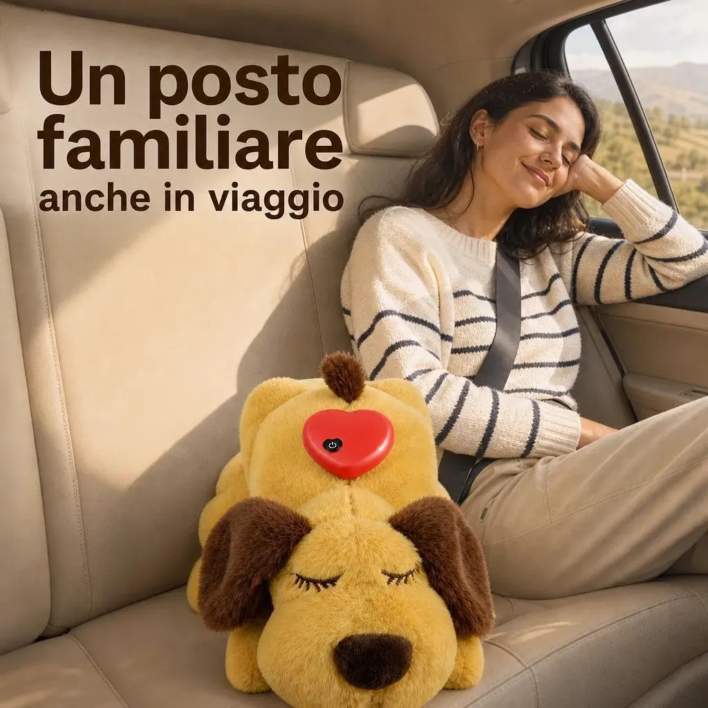 Calmipet Peluche per Cani con Battito Rassicurante E Pelo Morbido - immagine 5