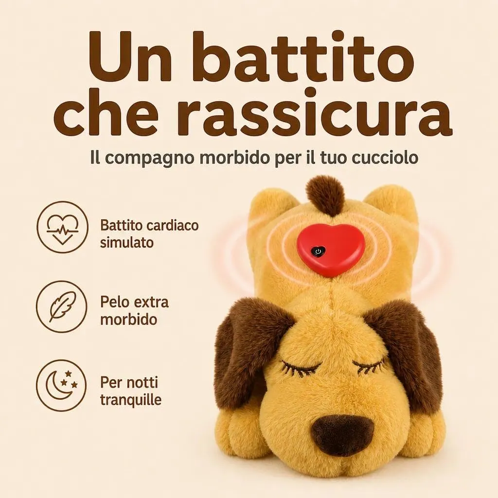 Calmipet Peluche per Cani con Battito Rassicurante E Pelo Morbido - immagine 6