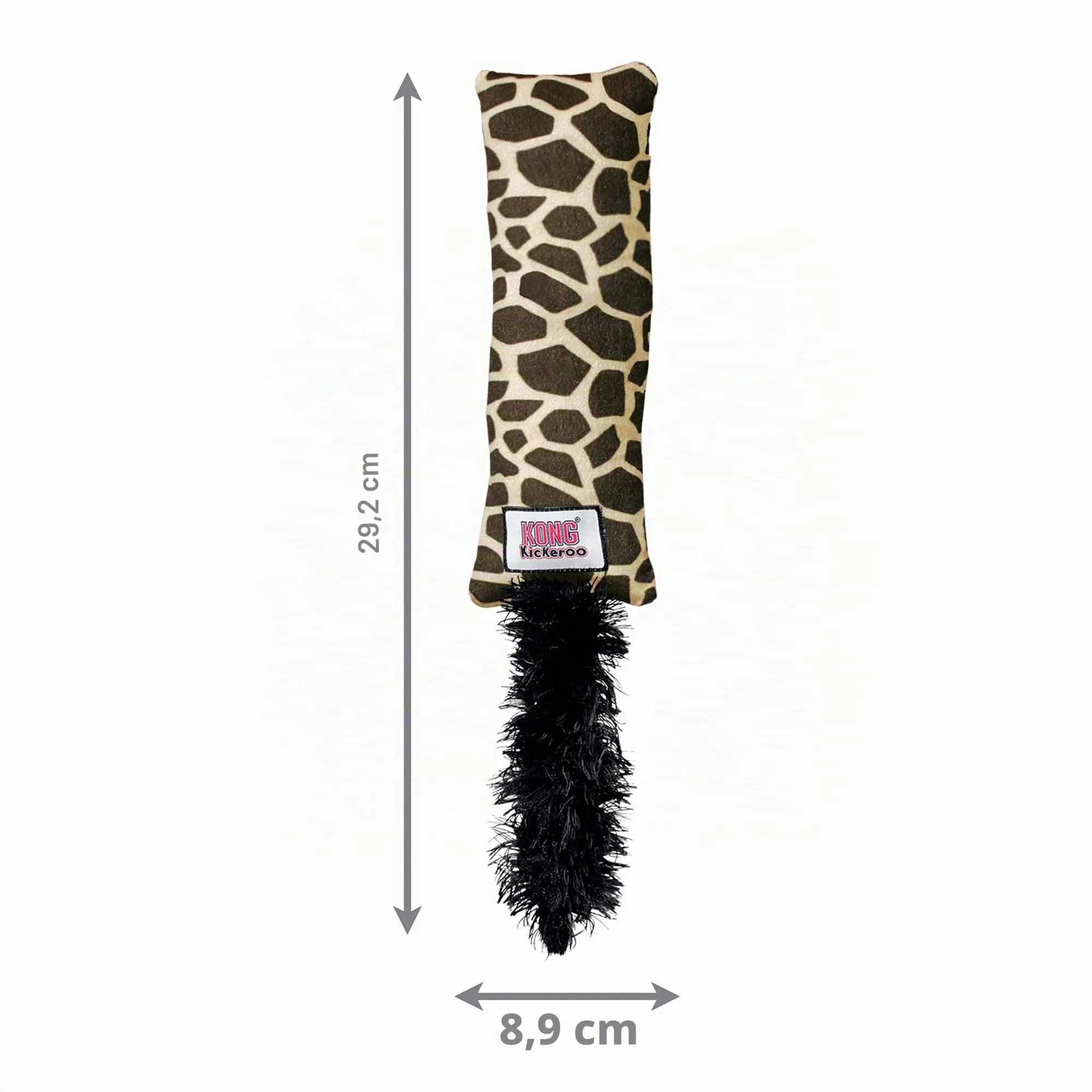 KONG - Kickeroo - Gioco per Gatti, Erba Gatta di qualità del Nord America (Vari Colori) - Giraffe Pattern - immagine 3
