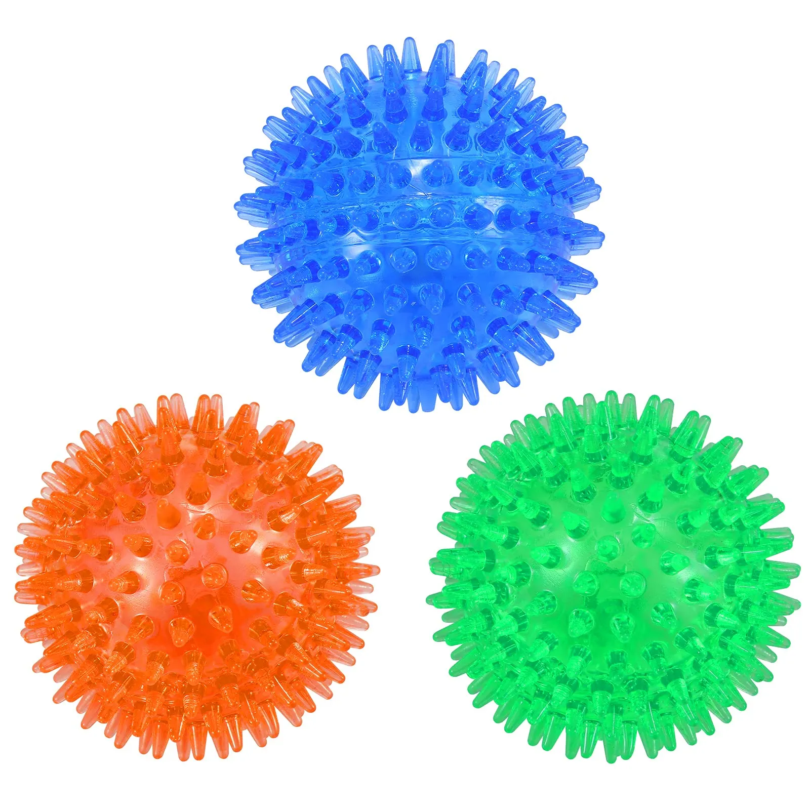 petizer - Set di 3 palline per cani, giocattolo galleggiante per cani e gatti, per cani da masticare in gomma, per la noia, la pulizia dei denti per cani di piccola e media taglia - immagine 1