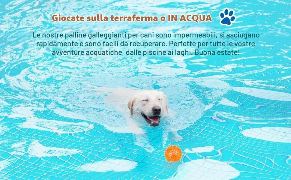 Petizer - Set di 3 palline per cani, giocattolo galleggiante per cani e gatti, per cani da masticare in gomma, per la noia, la pulizia dei denti per cani di piccola e media taglia - immagine 6