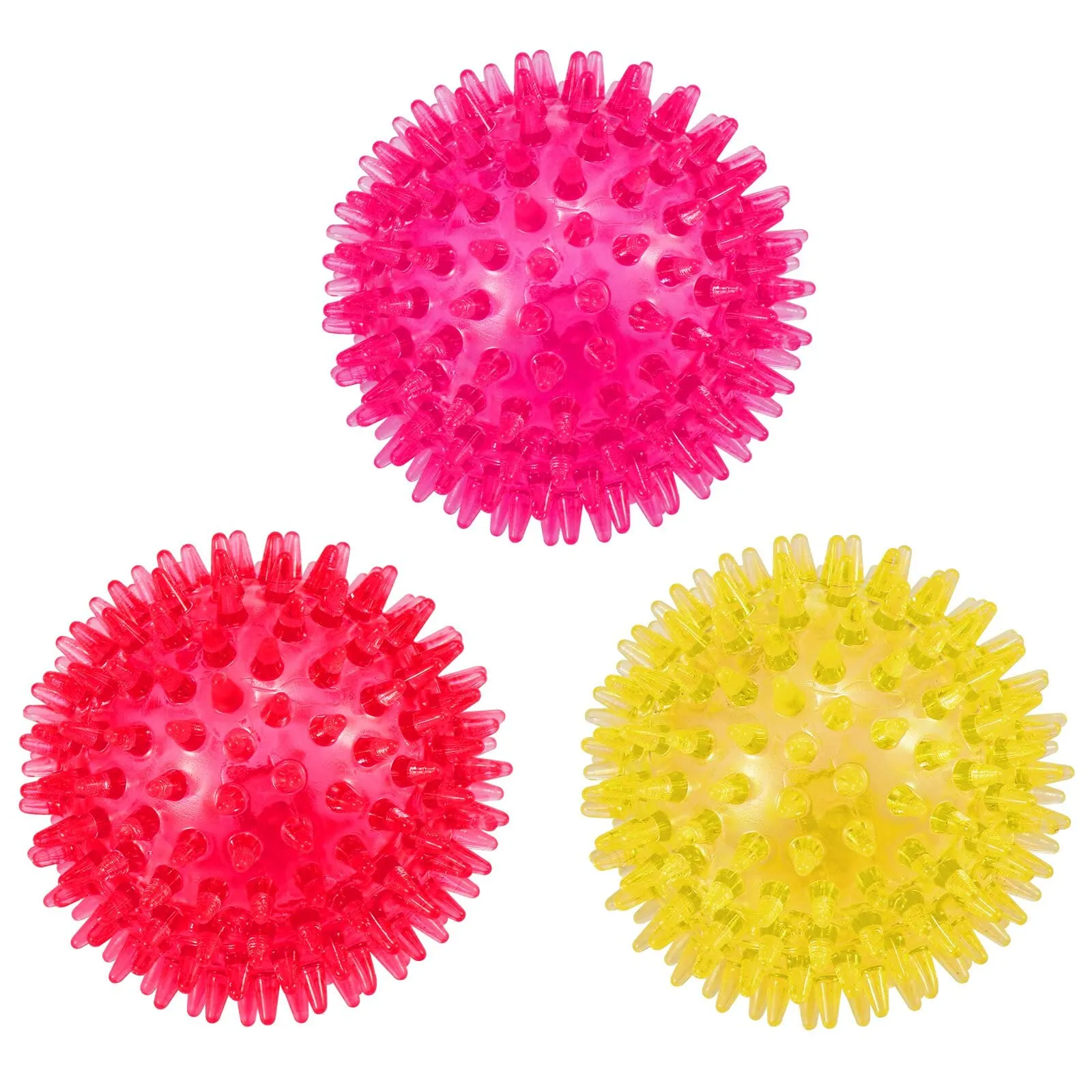Petizer - Set di 3 palline per cani, giocattolo galleggiante per gatti, cane per masticare in gomma, per la noia e la pulizia dei denti - immagine 1