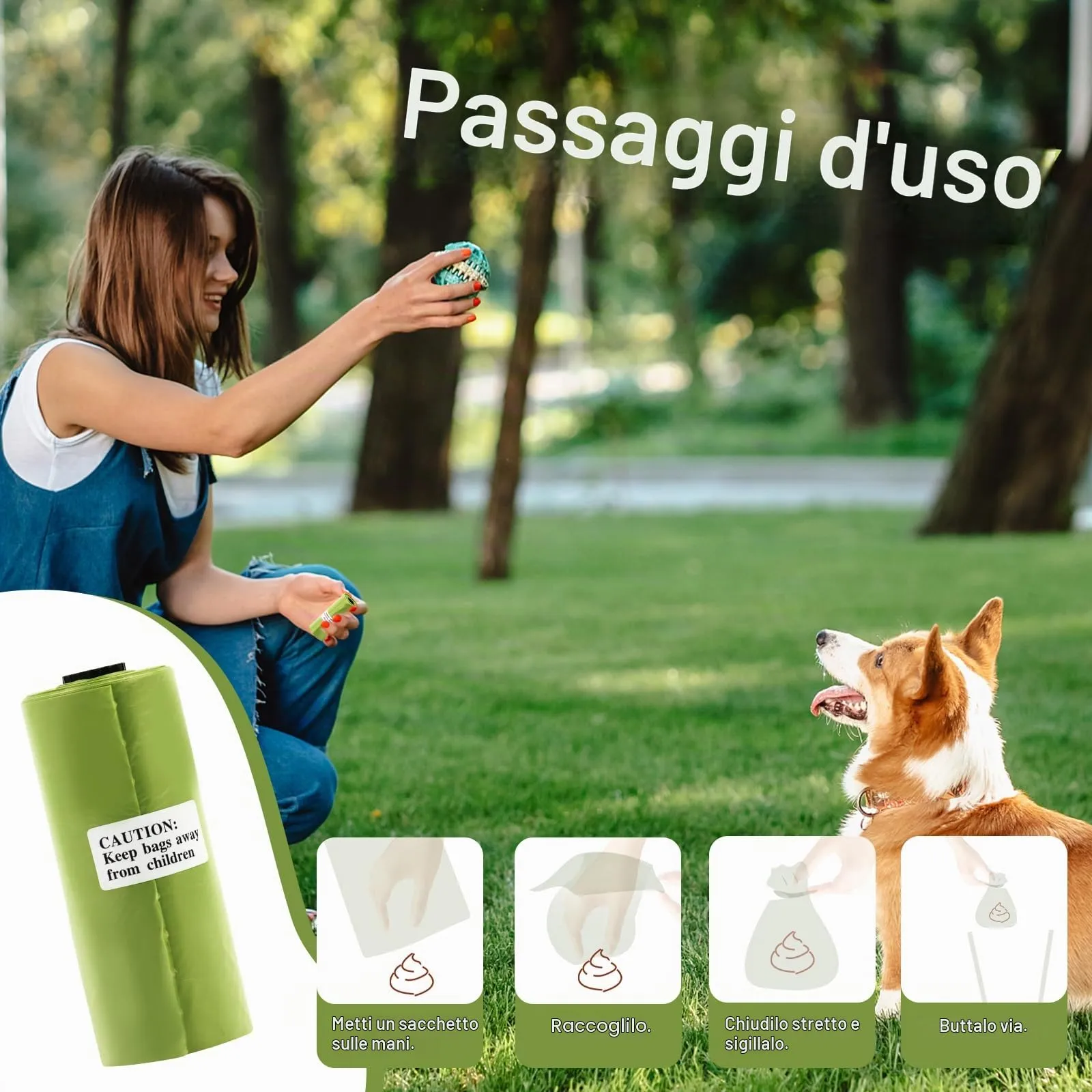 510 pezzi Sacchetti igienici per cane,Sacchetti Cane Cacca,Sacchetti per Cacca,Adatti per Uscire di Casa,a prova di Perdite, Profumati, Sacchettini per Cani, Raccogli Feci, Pet Bag - immagine 4