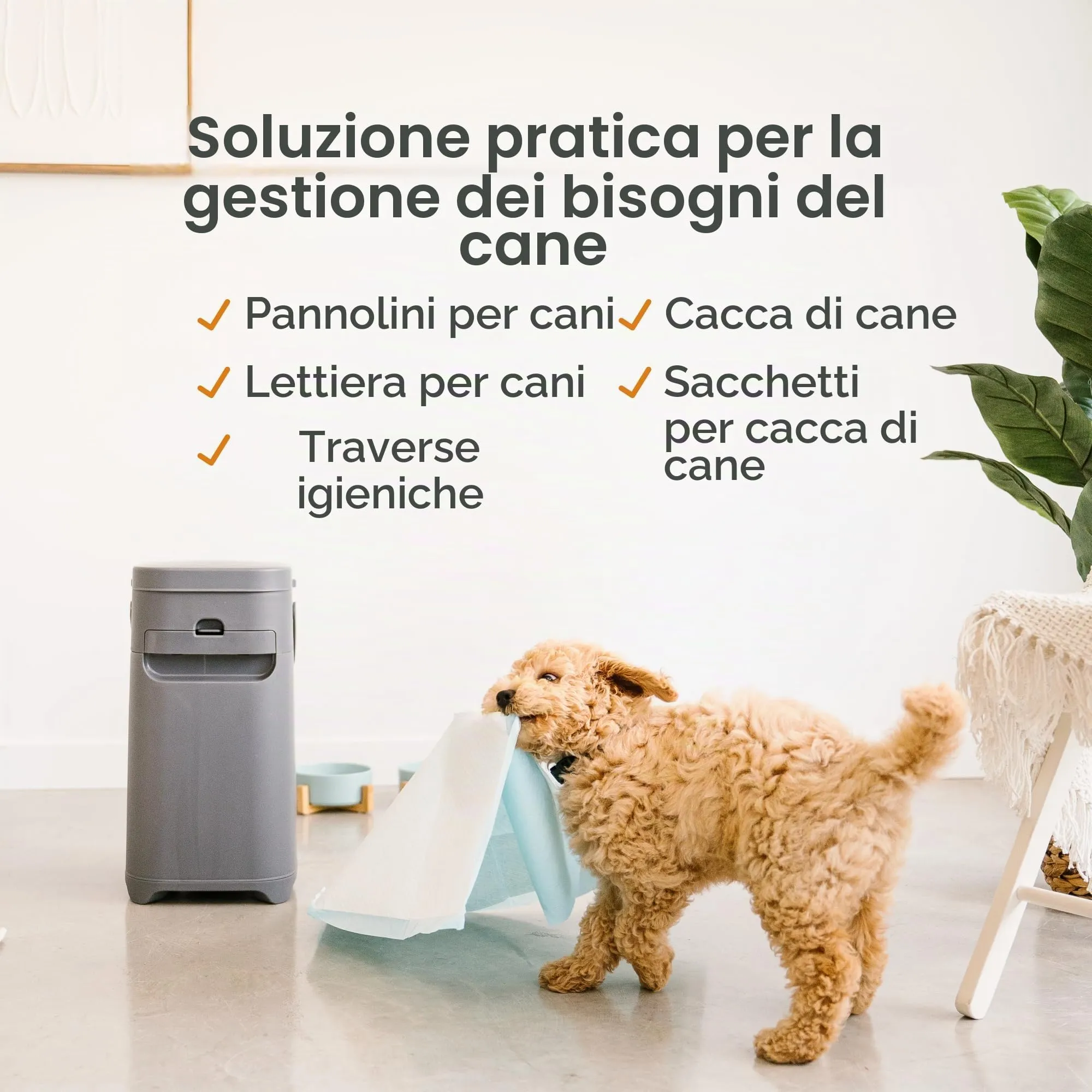 Pet Genie Secchio | Sistema di smaltimento dei rifiuti del cane per il controllo degli odori all'interno e all'esterno | Cestino per la cacca del cane | Include 1 sacchetto quadrato di ricarica che - immagine 3
