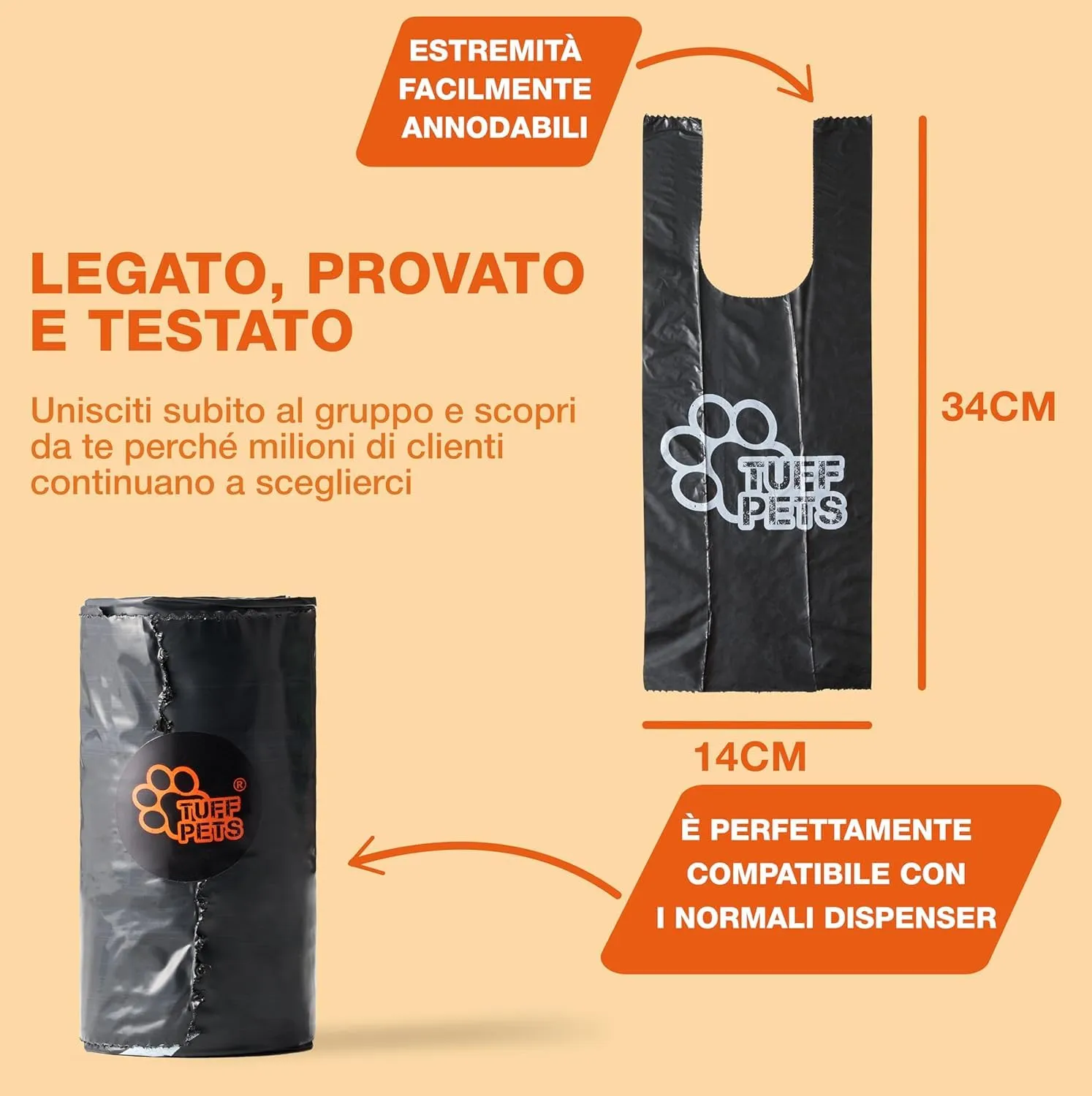 Tuff Pets Porta Sacchetti Cane da Guinzaglio in Bambù, con 10 Sacchetti - immagine 7