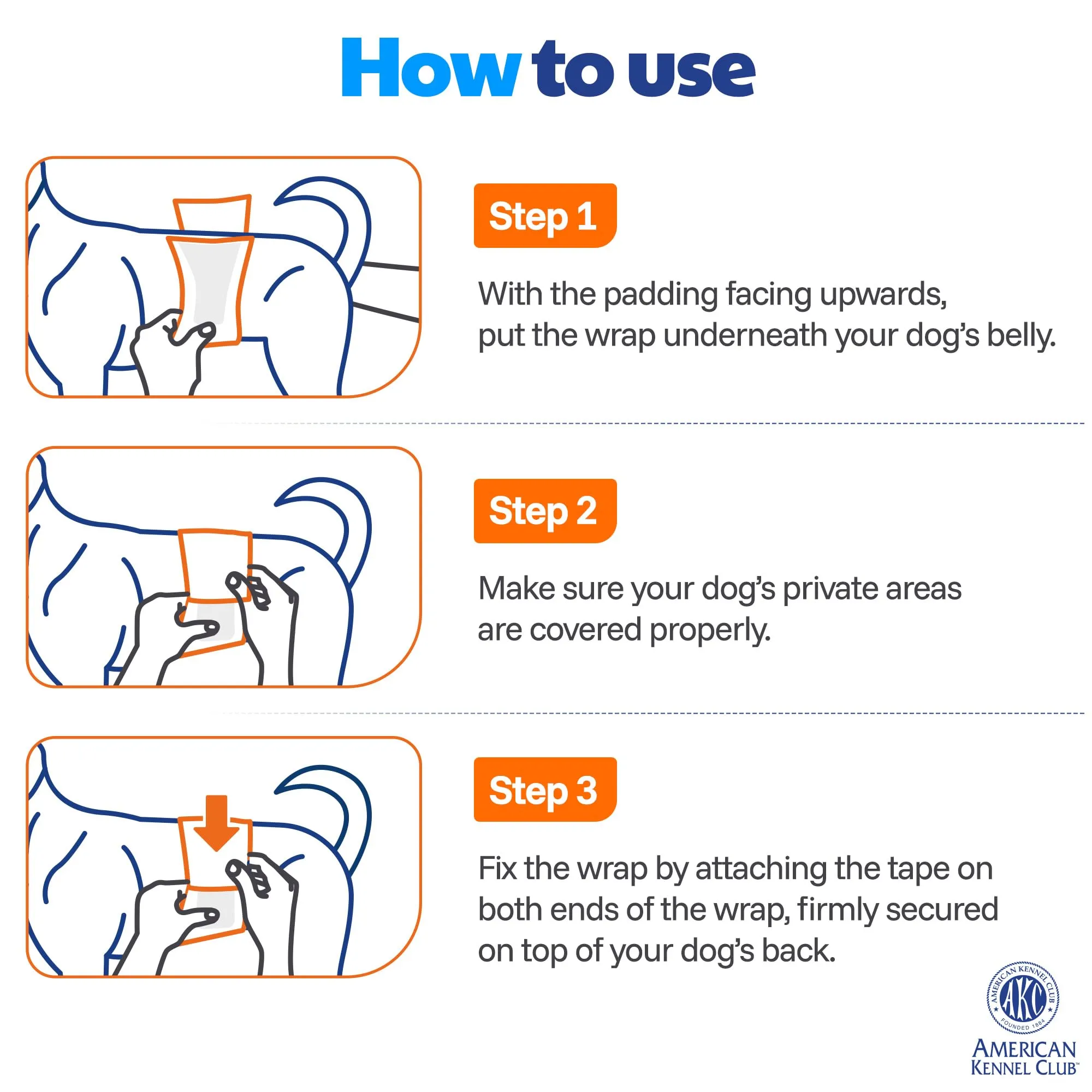 American Kennel Club Pannolini usa e getta per cani maschi, con indicatore di umidità, XS, 50 pezzi - immagine 9