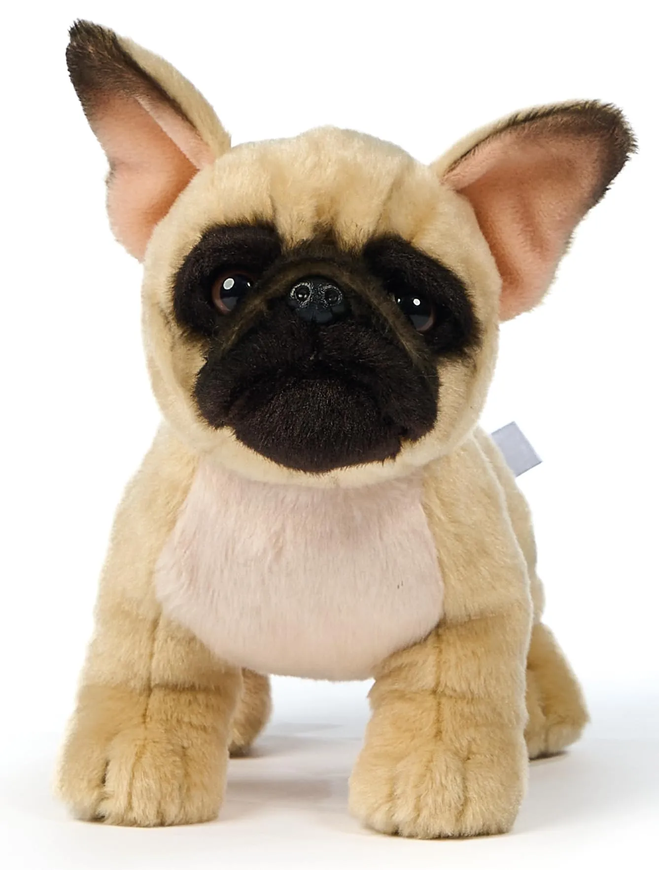 Uni-Toys - Bulldog francese (beige) - Senza guinzaglio - 26 cm (lunghezza) - cane di peluche - peluche peluche - immagine 2