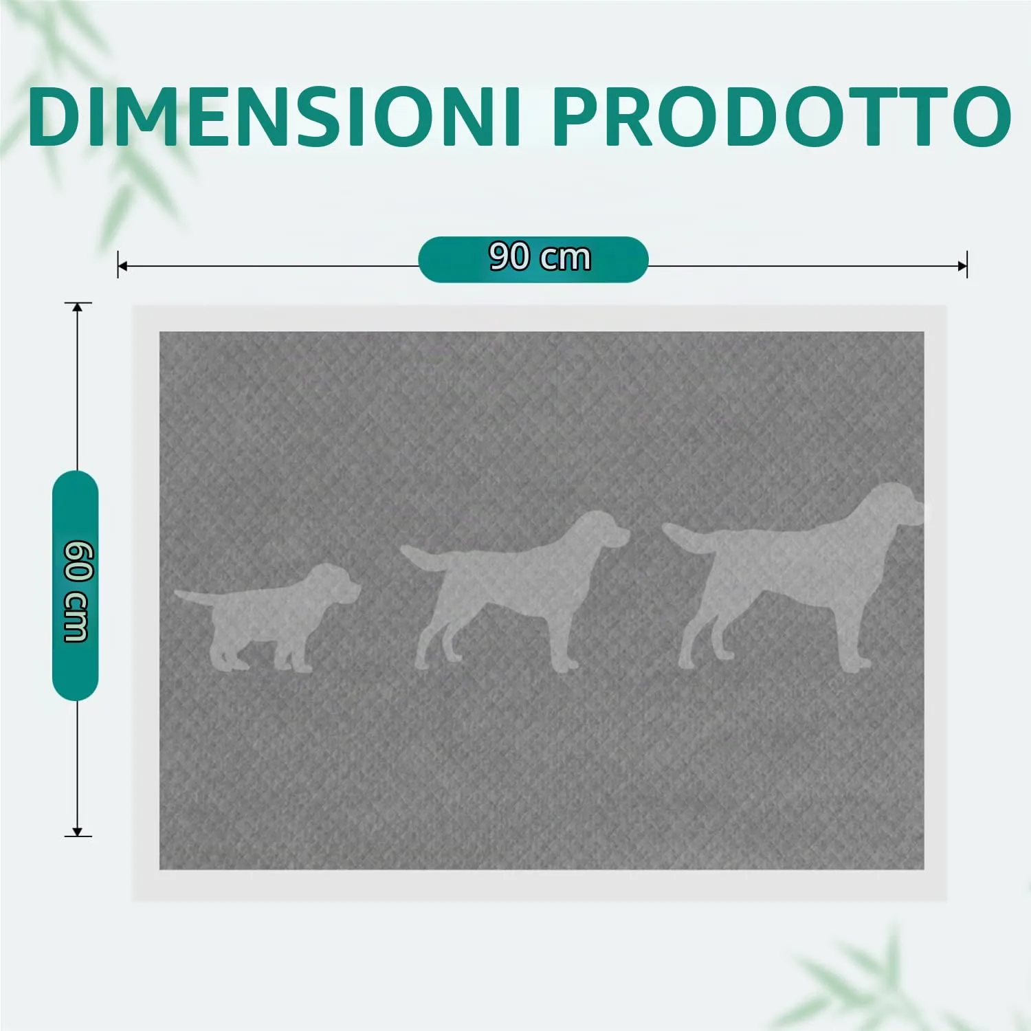 Nobleza Traversine Cani 90x60cm, con Carbone Attivo Neutralizza Odori, 50 Pezzi Tappetini Igienici per Cani, Asciugatura Rapida ad Protezione Antigoccia - immagine 2